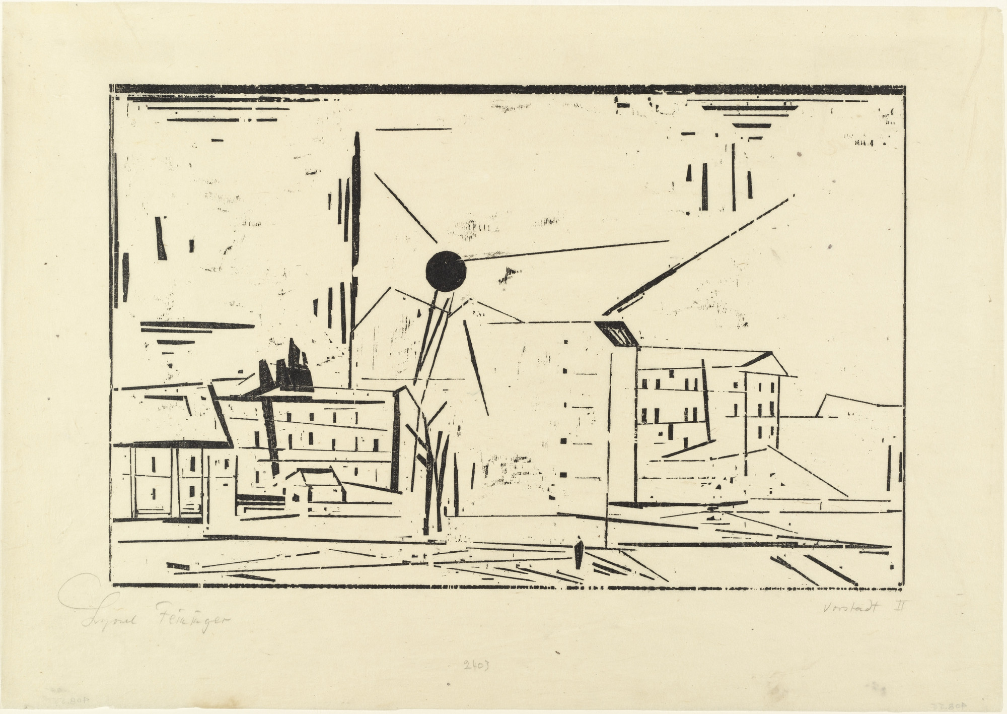 Lyonel Feininger. Suburb, 2 (Vorstadt, 2)