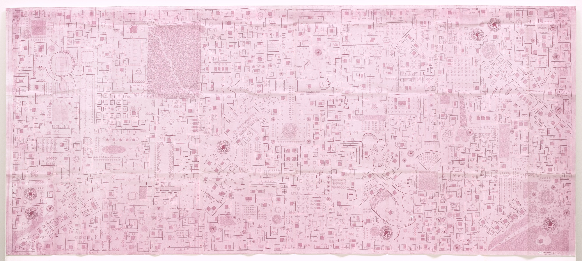 León Ferrari. Neighborhood (Bairro) from the series Heliographs (Heliografías). 1980, signed 2007