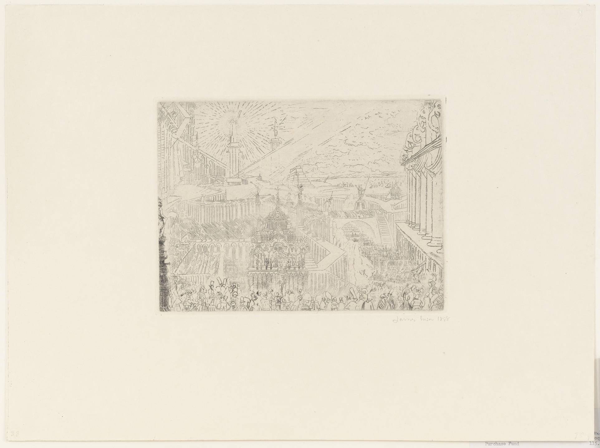 James Ensor. Capture of a Strange Town (Prise d&#39;une ville étrange). 1888