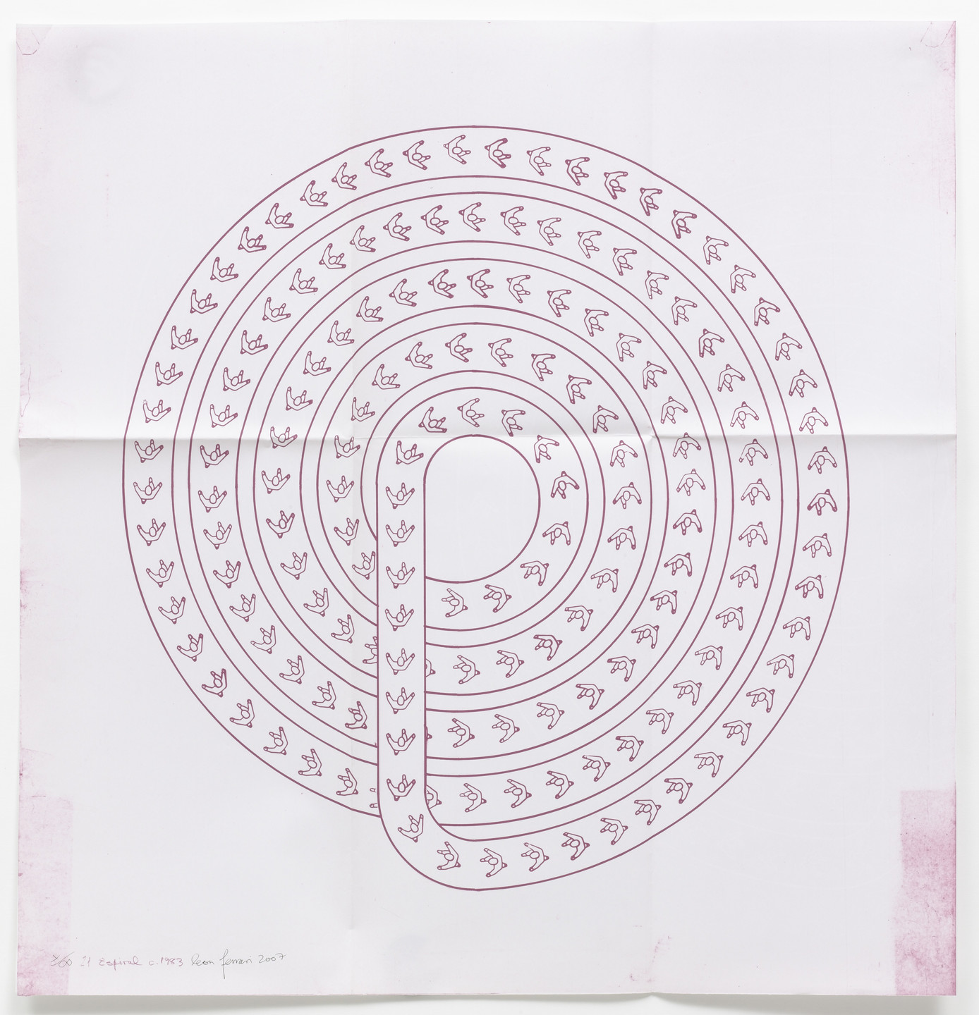León Ferrari. Spiral (Espiral) from the series Heliographs (Heliografías). c. 1983, signed 2007