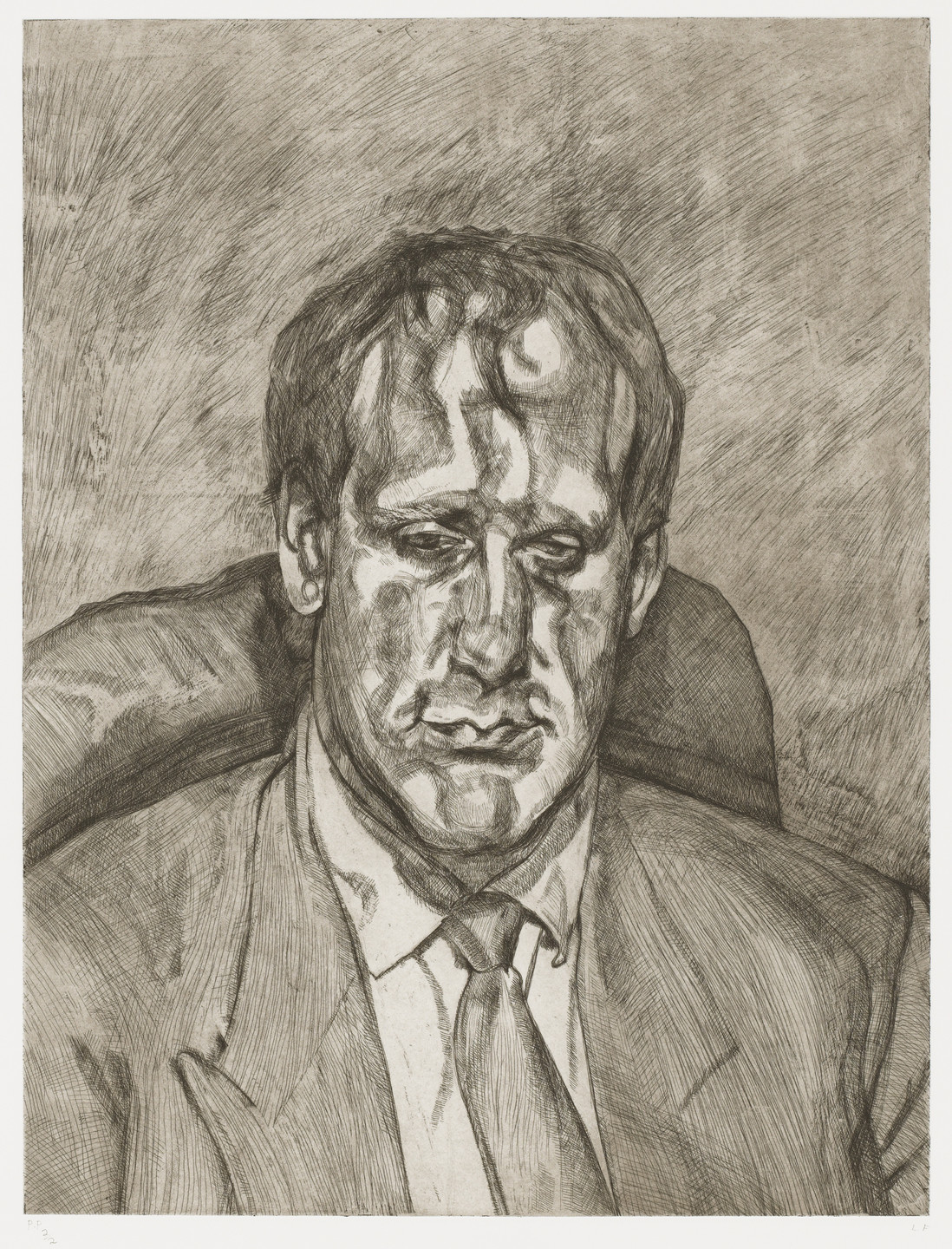 Lucian Freud. Head of an Irishman. 1999