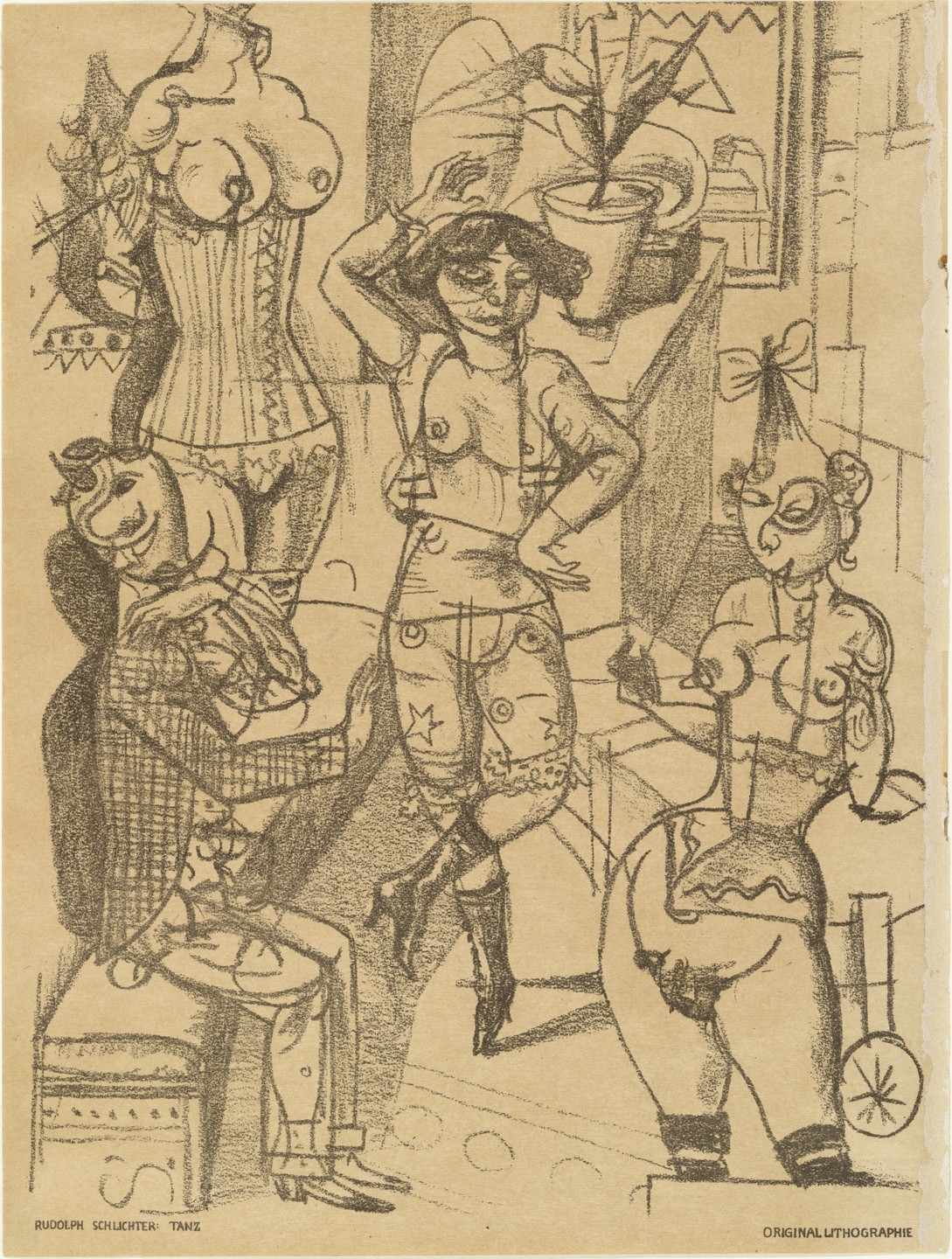 Rudolf Schlichter. Dance (Tanz) (plate, preceding p. 97) from the periodical Das Kunstblatt, vol. 4, no. 4 (Apr 1920). 1920 (executed 1919)