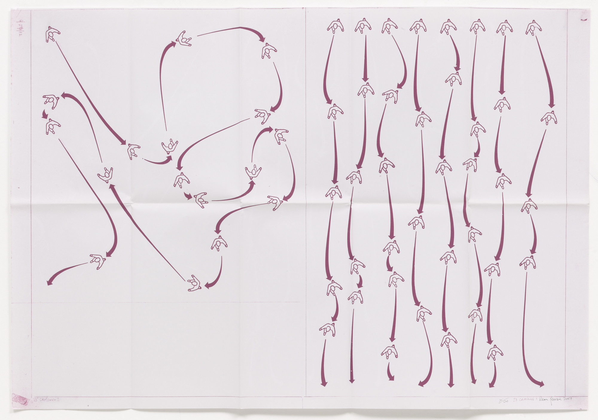 León Ferrari. Paths (Caminos) from the series Heliographs (Heliografías). 1982, signed 2007