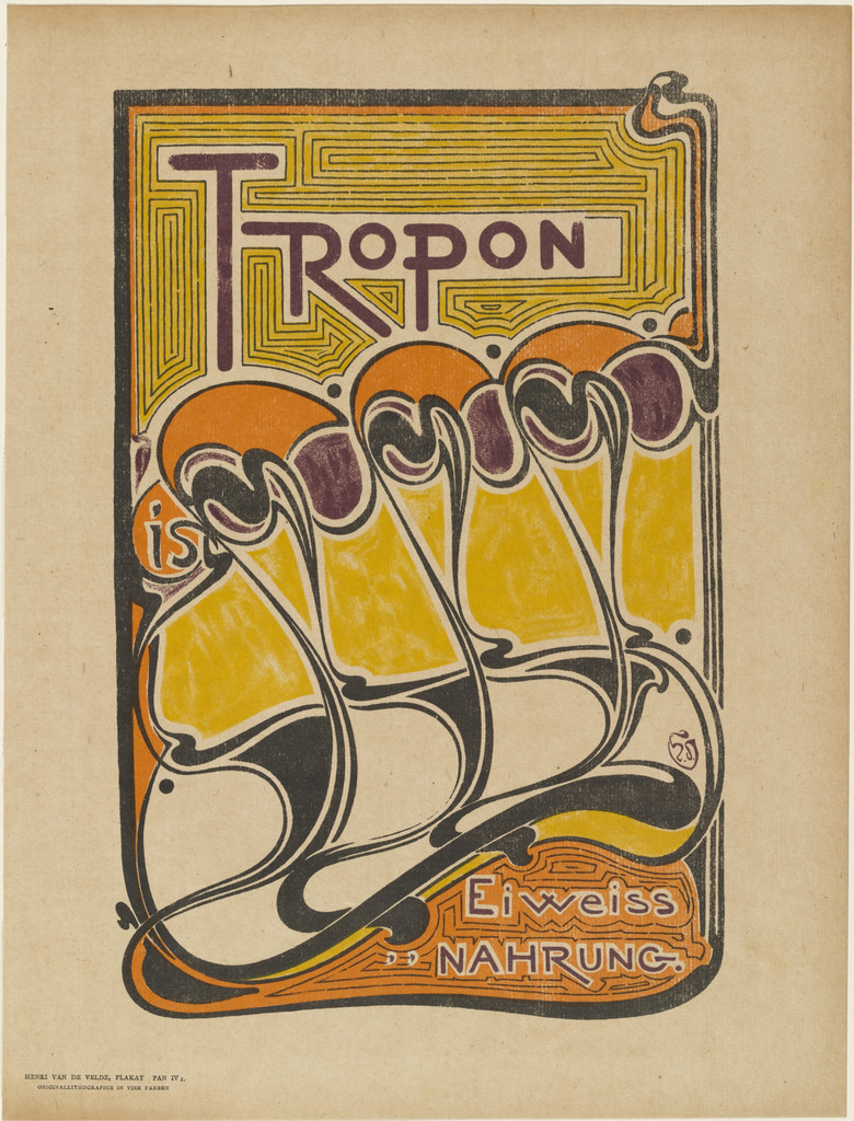 Tropon Poster (Plakat: Tropon) (plate, facing page 62) from the periodical Pan, vol. IV, no. 1 (Apr-May-Jun 1898)