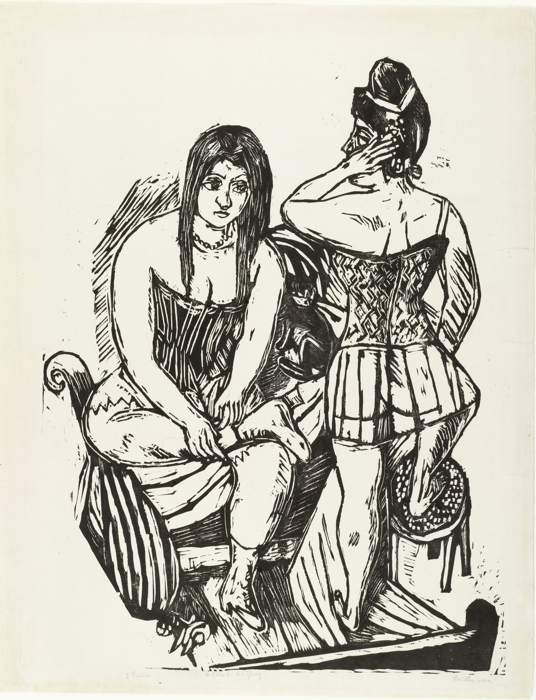Max Beckmann. At the Toilette (Bei der Toilette). 1923, published 1924