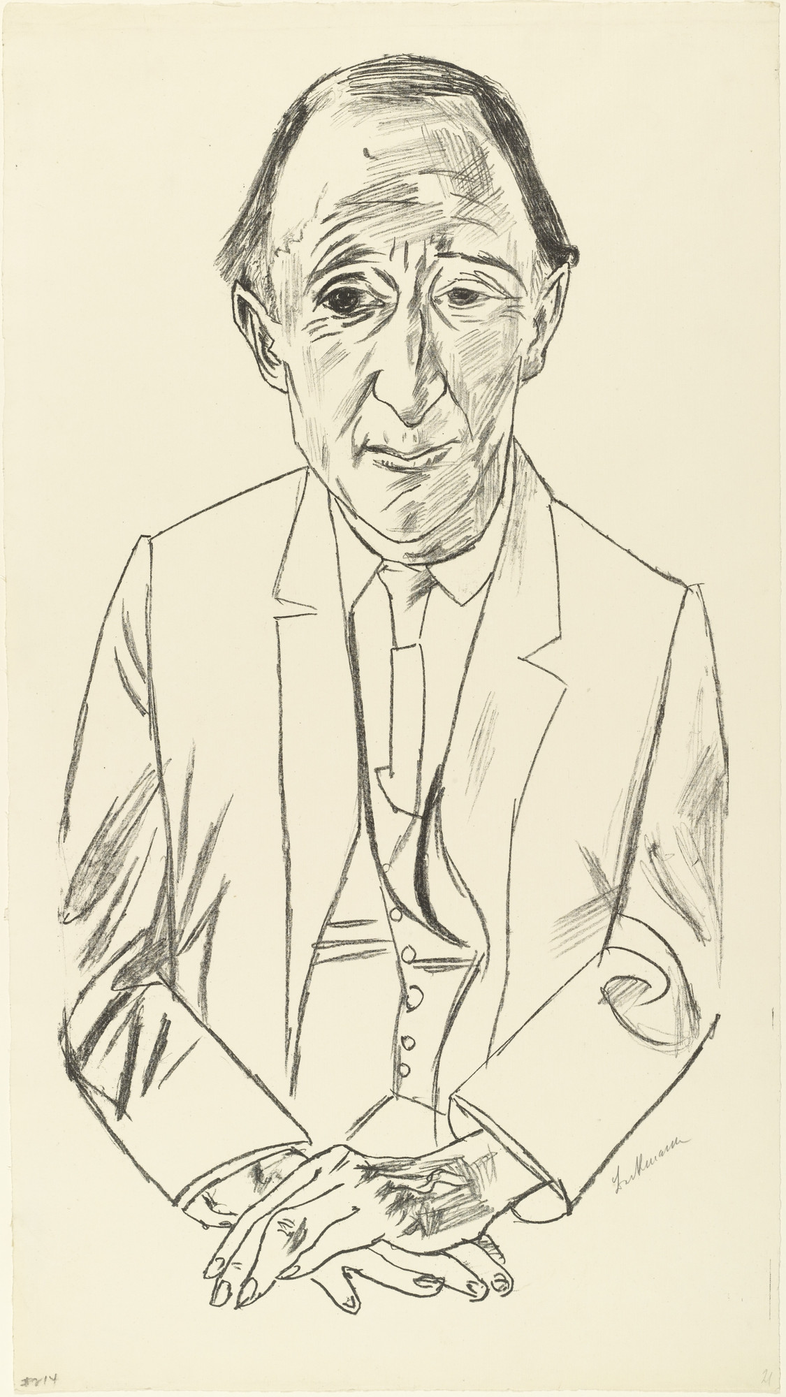 Max Beckmann. Portrait of the Composer Frederik Delius