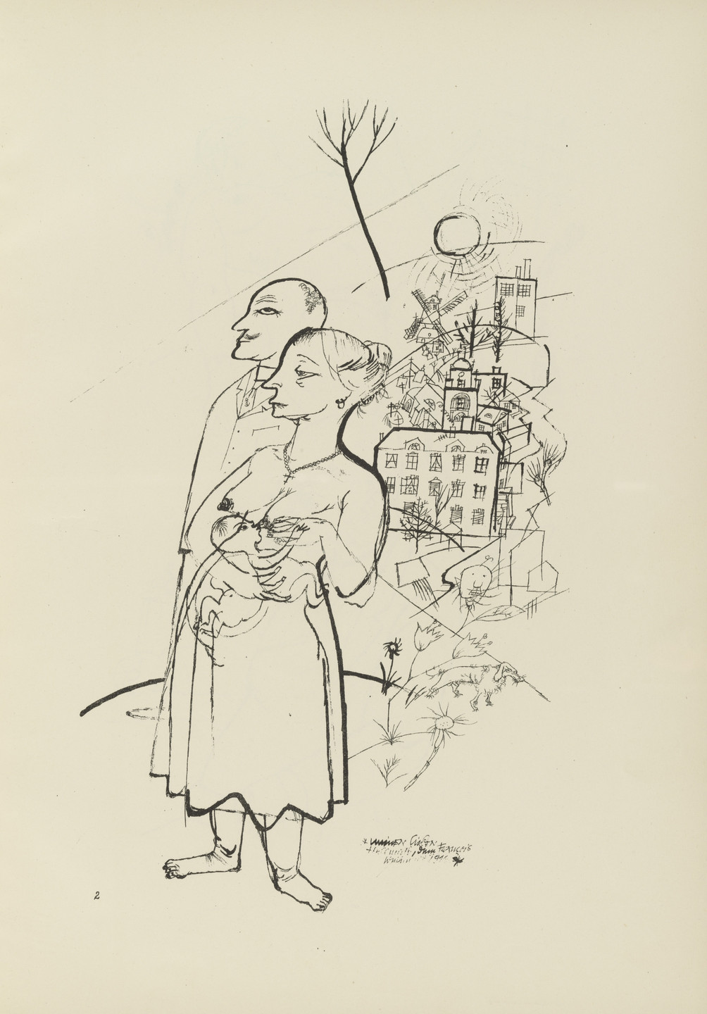 George Grosz. Familie (plate, folio 4) from Ecce Homo. 1922–23 (original executed in 1916)
