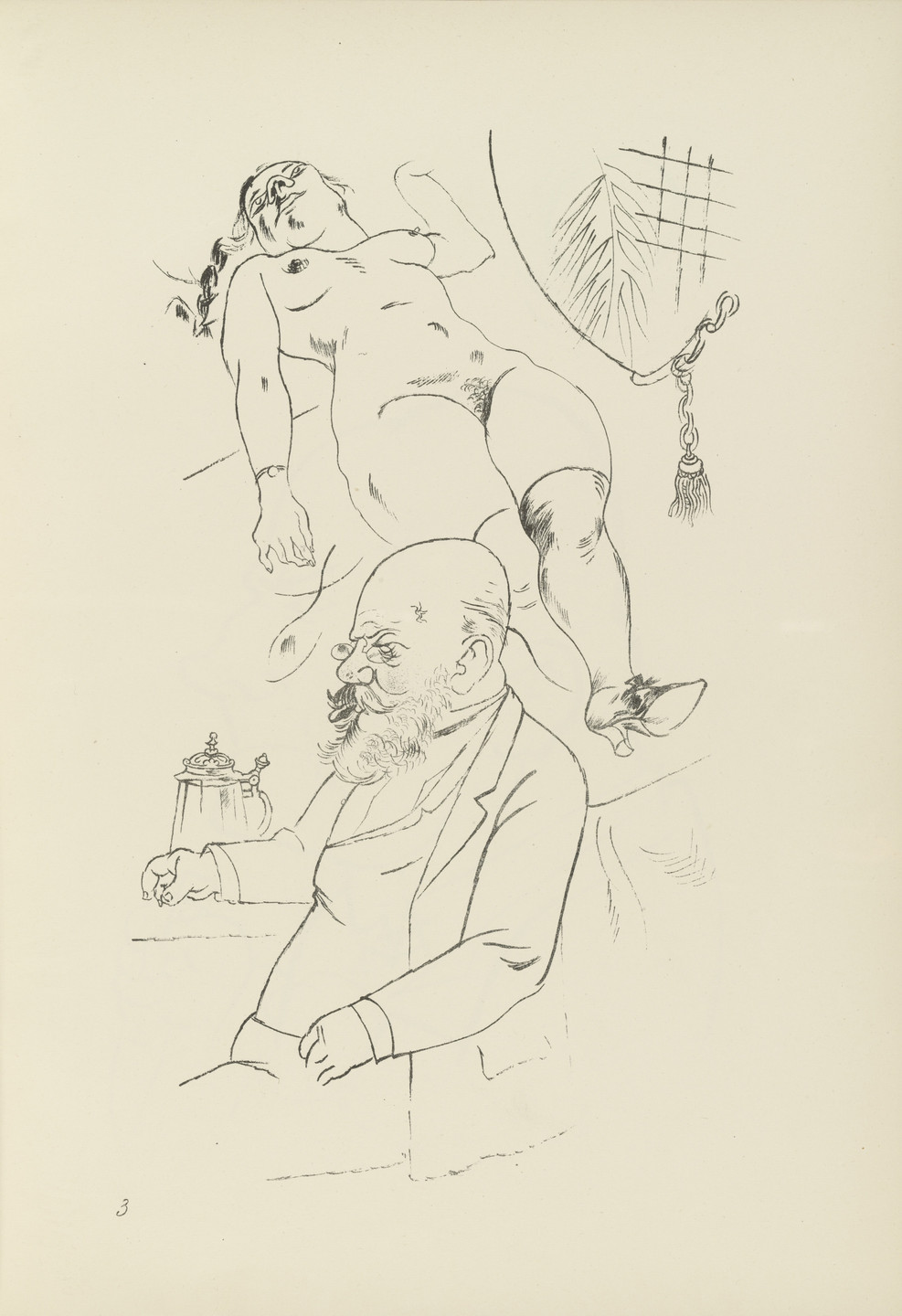 George Grosz. Aus der Jugendzeit (plate, folio 5) from Ecce Homo. 1922–23 (original executed in 1922)