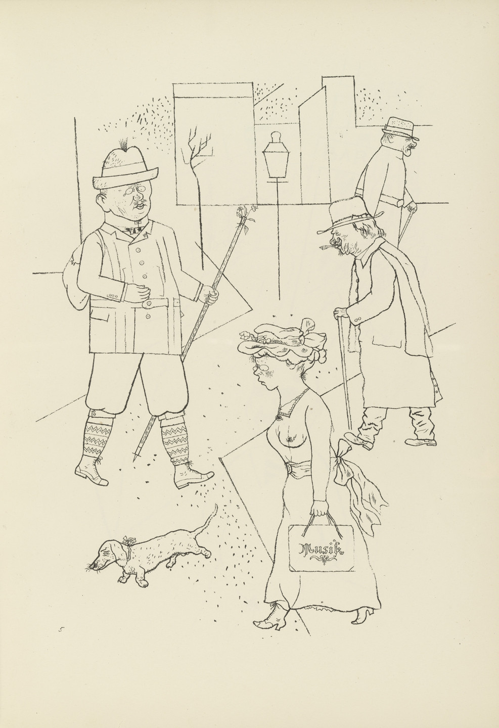 George Grosz. Gruß aus Sachsen (plate, folio 7) from Ecce Homo. 1922–23 (original executed in 1920)