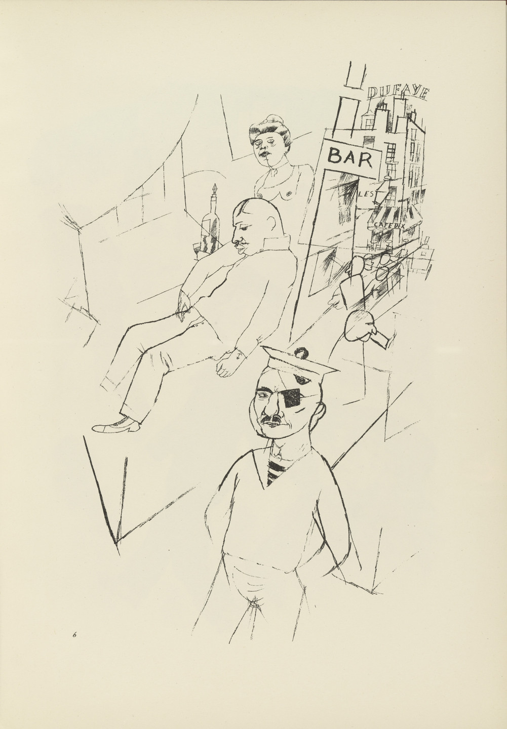 George Grosz. Marseille (plate, folio 8) from Ecce Homo. 1922–23 (original executed in 1919)