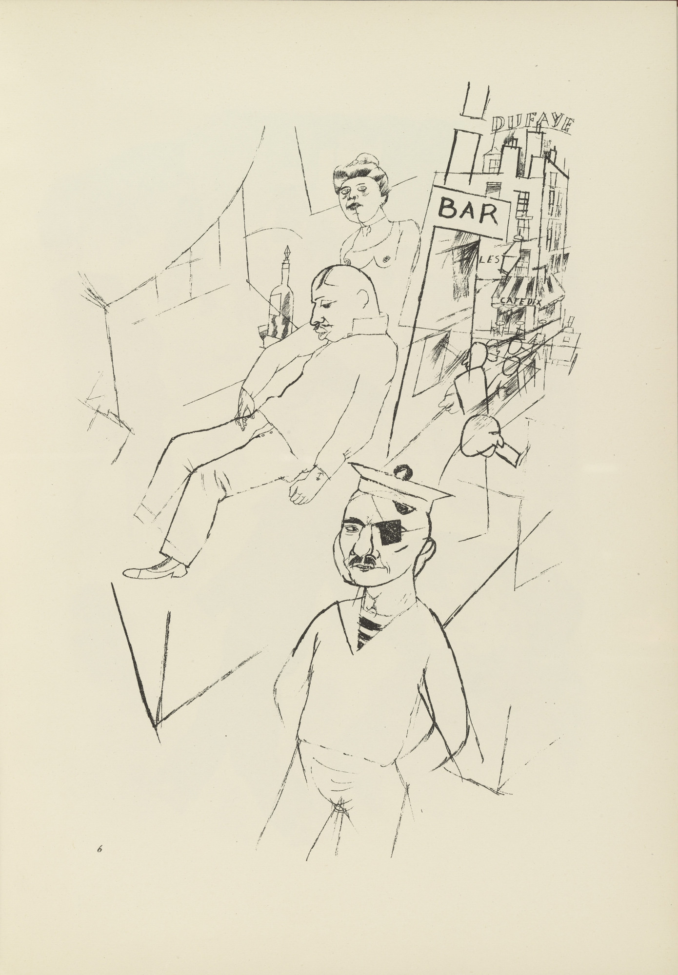 George Grosz. Marseille (plate, folio 8) from Ecce Homo