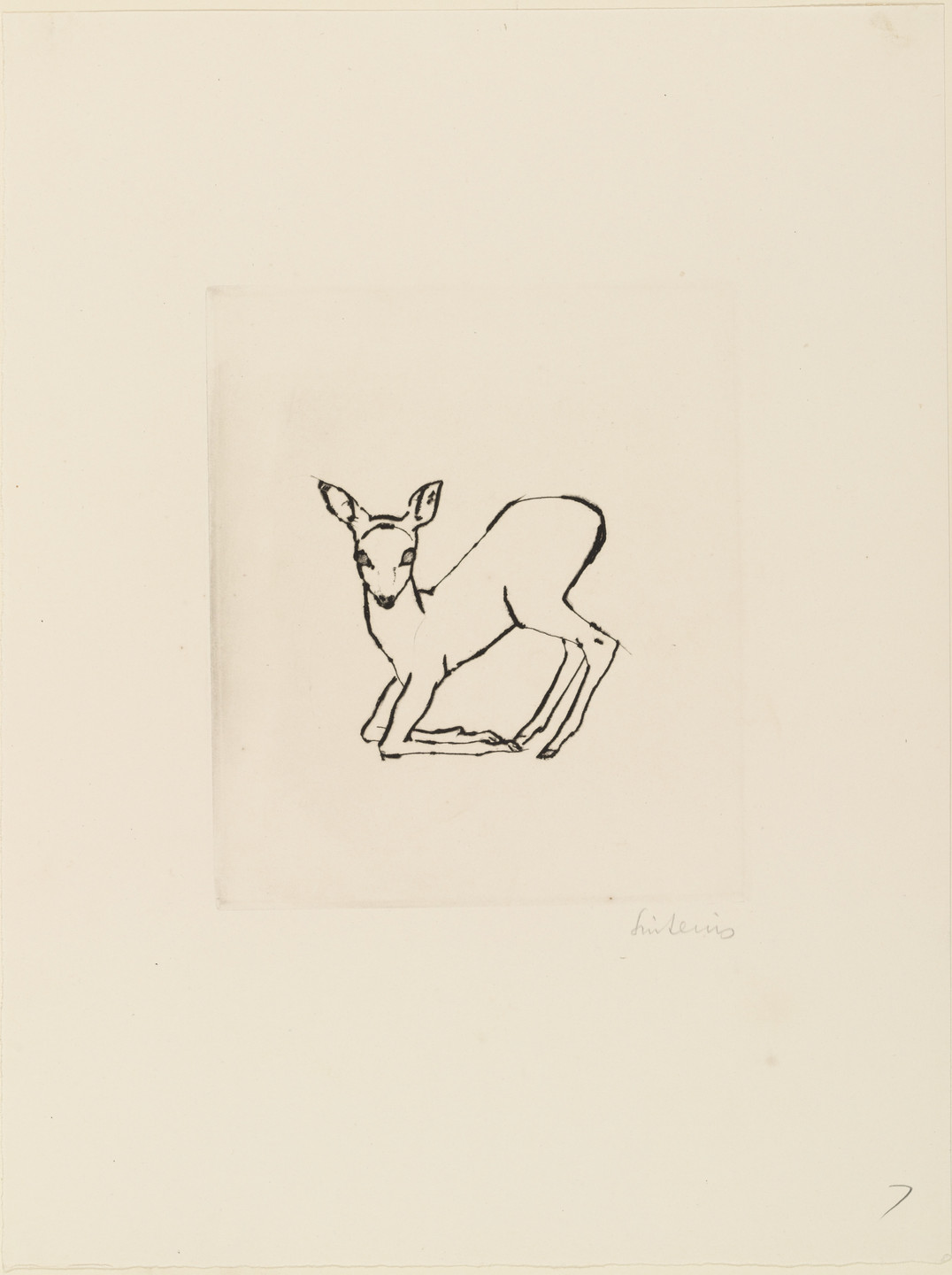 Renée Sintenis. Kneeling Fawn (Kniendes Reh). (c. 1915)