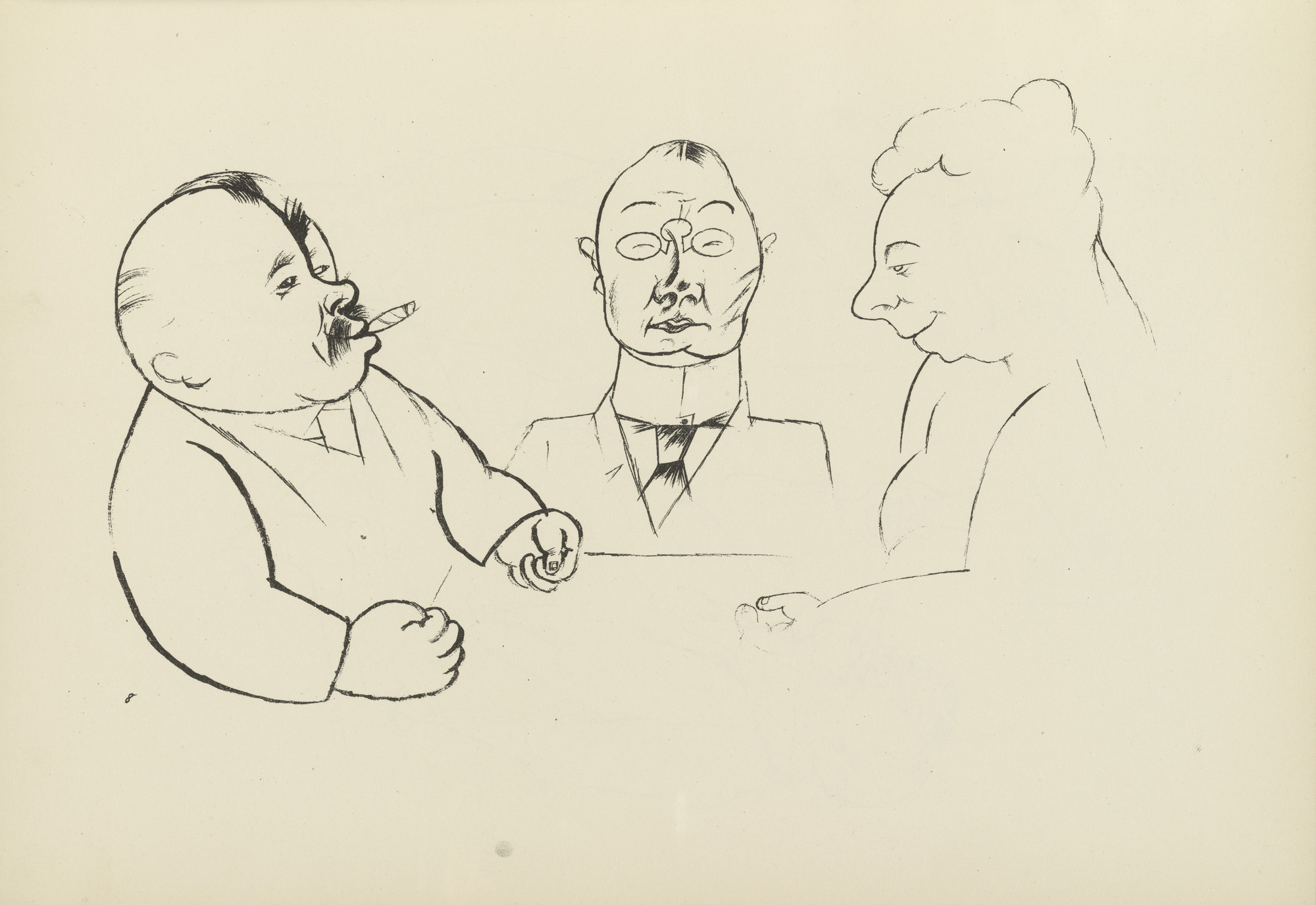 George Grosz. Bessere Leute (plate, folio 11) from Ecce Homo. 1922–23 (original executed in 1920)