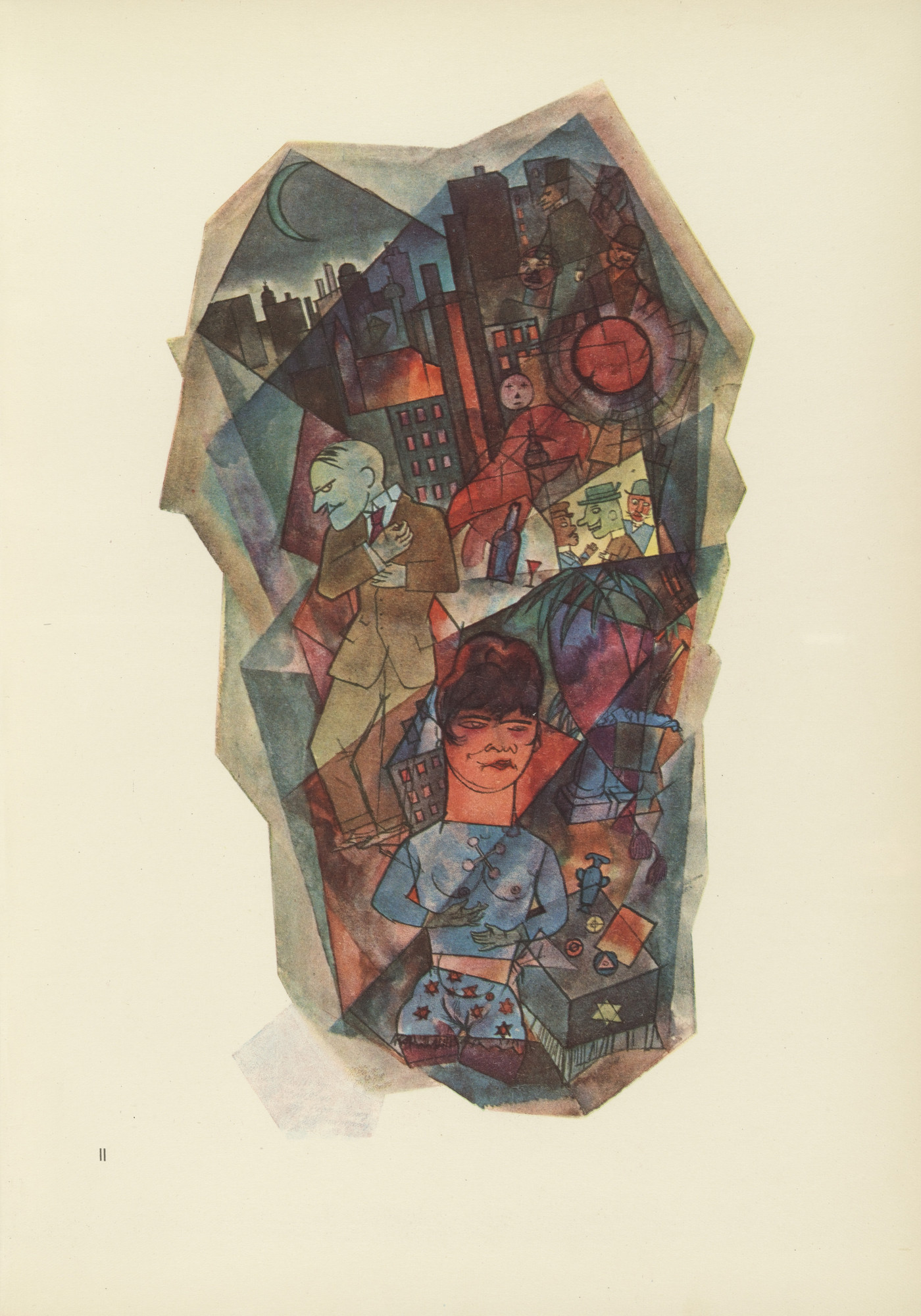 George Grosz. Whisky (plate, folio 15) from Ecce Homo