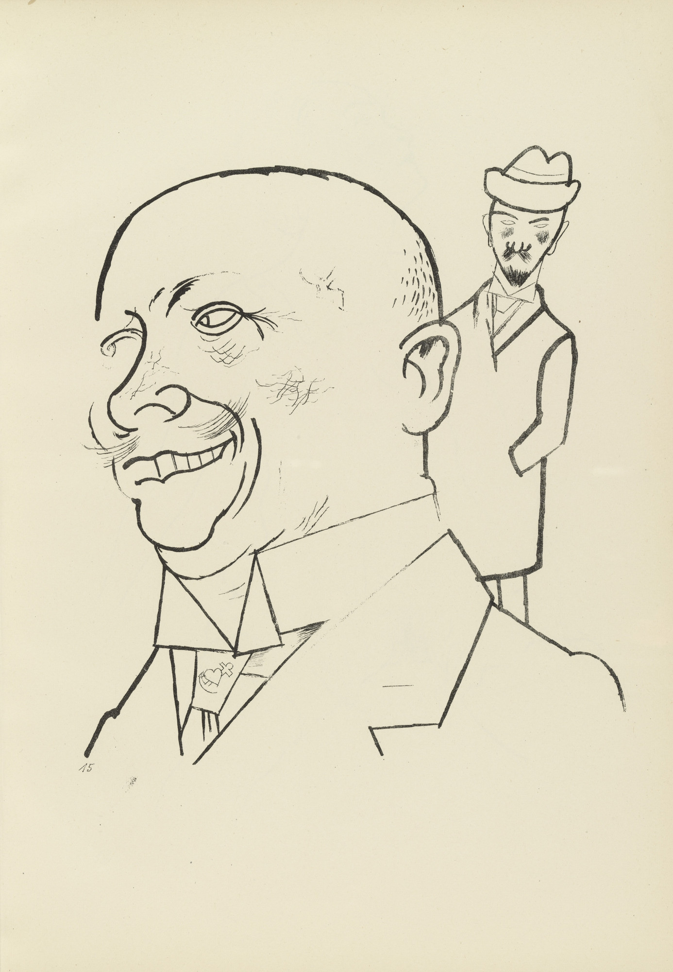 George Grosz. Charakterkopf (plate, folio 19) from Ecce Homo