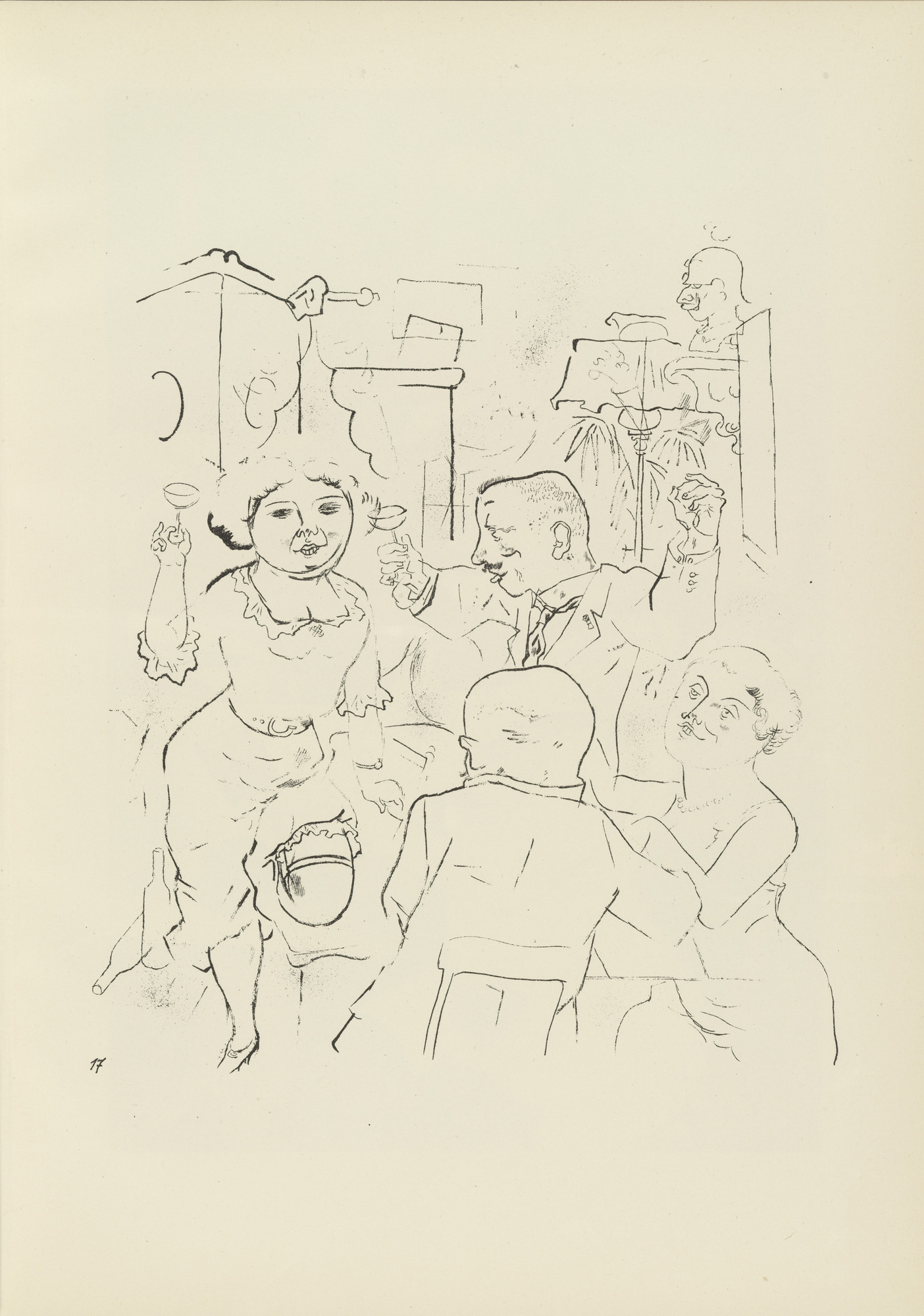 George Grosz. Verlobung (plate, folio 21) from Ecce Homo