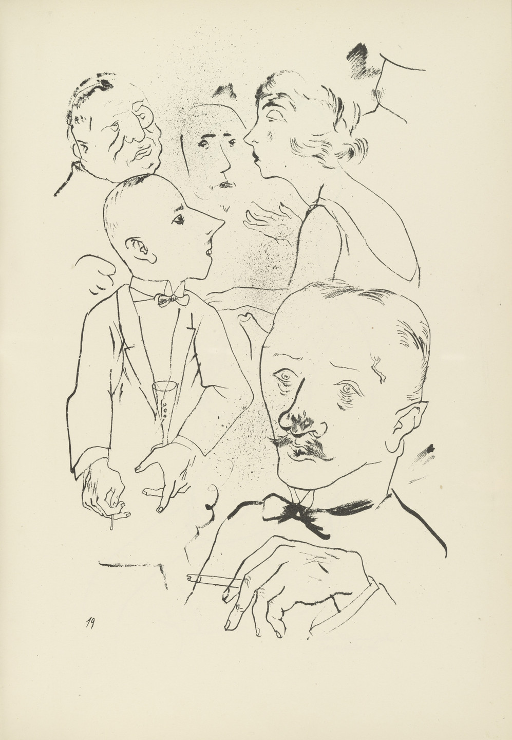 George Grosz. Nachwuchs (plate, folio 24) from Ecce Homo. 1922–23 (original executed in 1922)