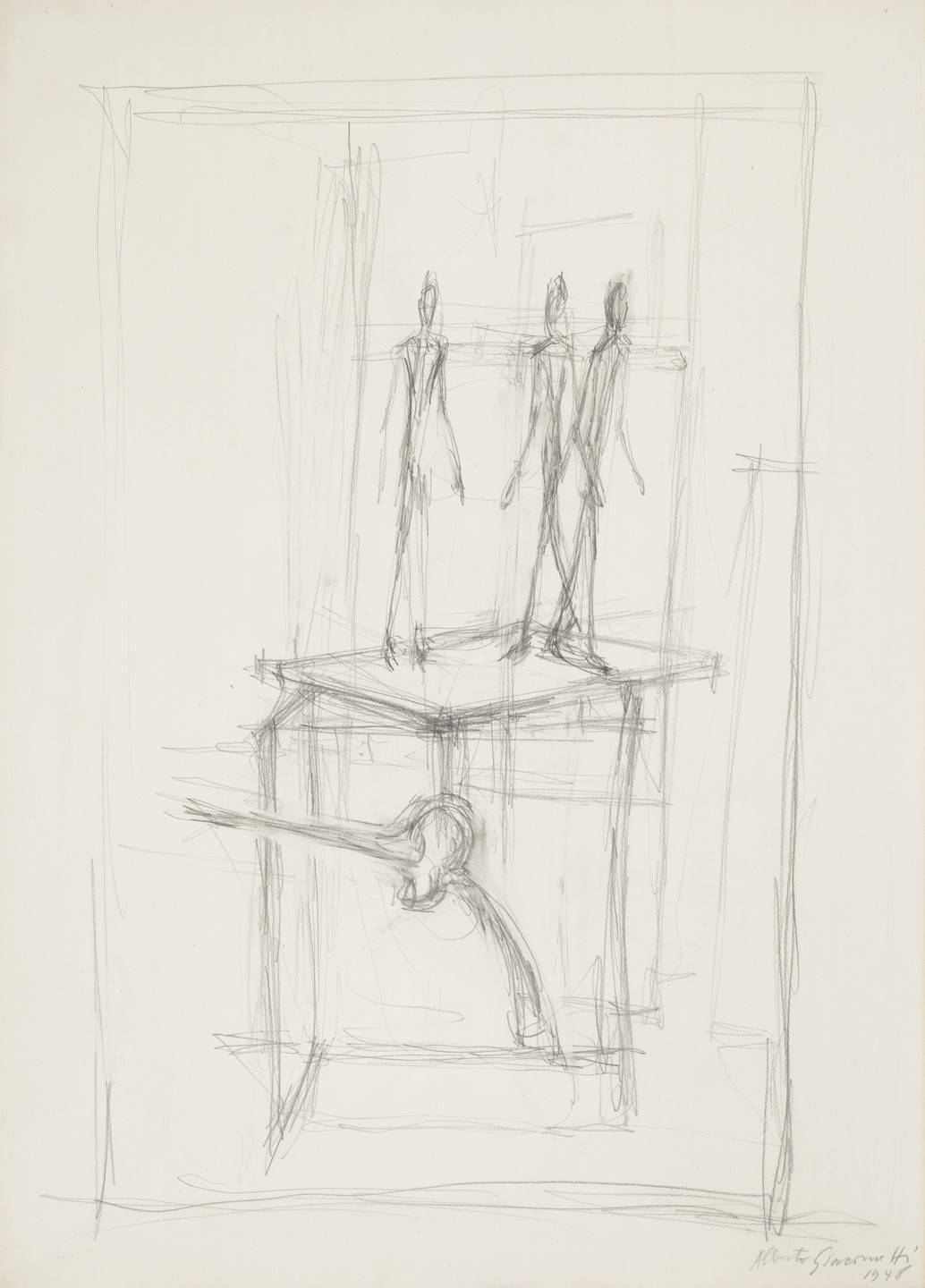 Alberto Giacometti. The Studio (Two Pieces of Sculpture). 1948