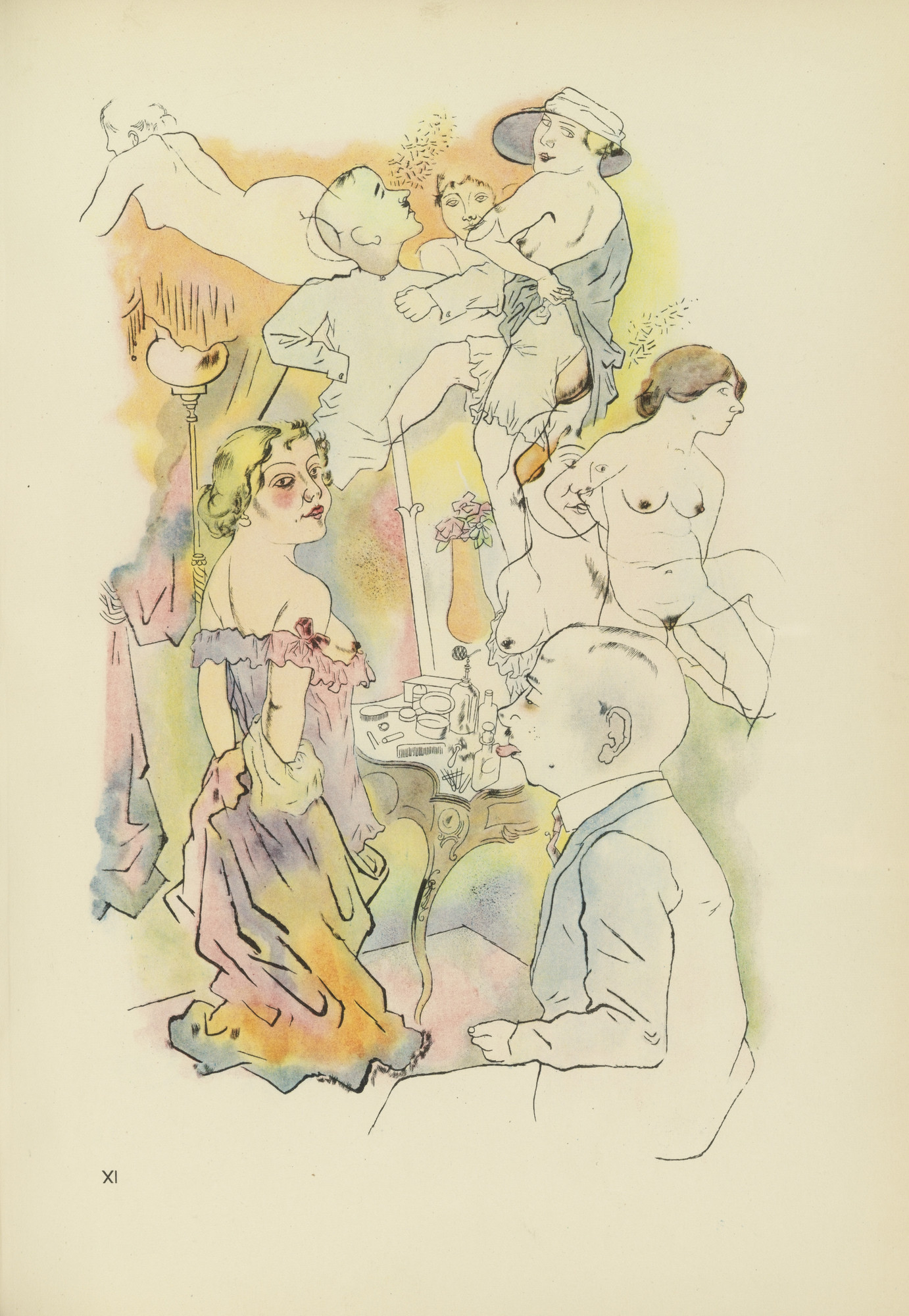 George Grosz. Professor Freud gewidmet (plate, folio 65) from Ecce Homo