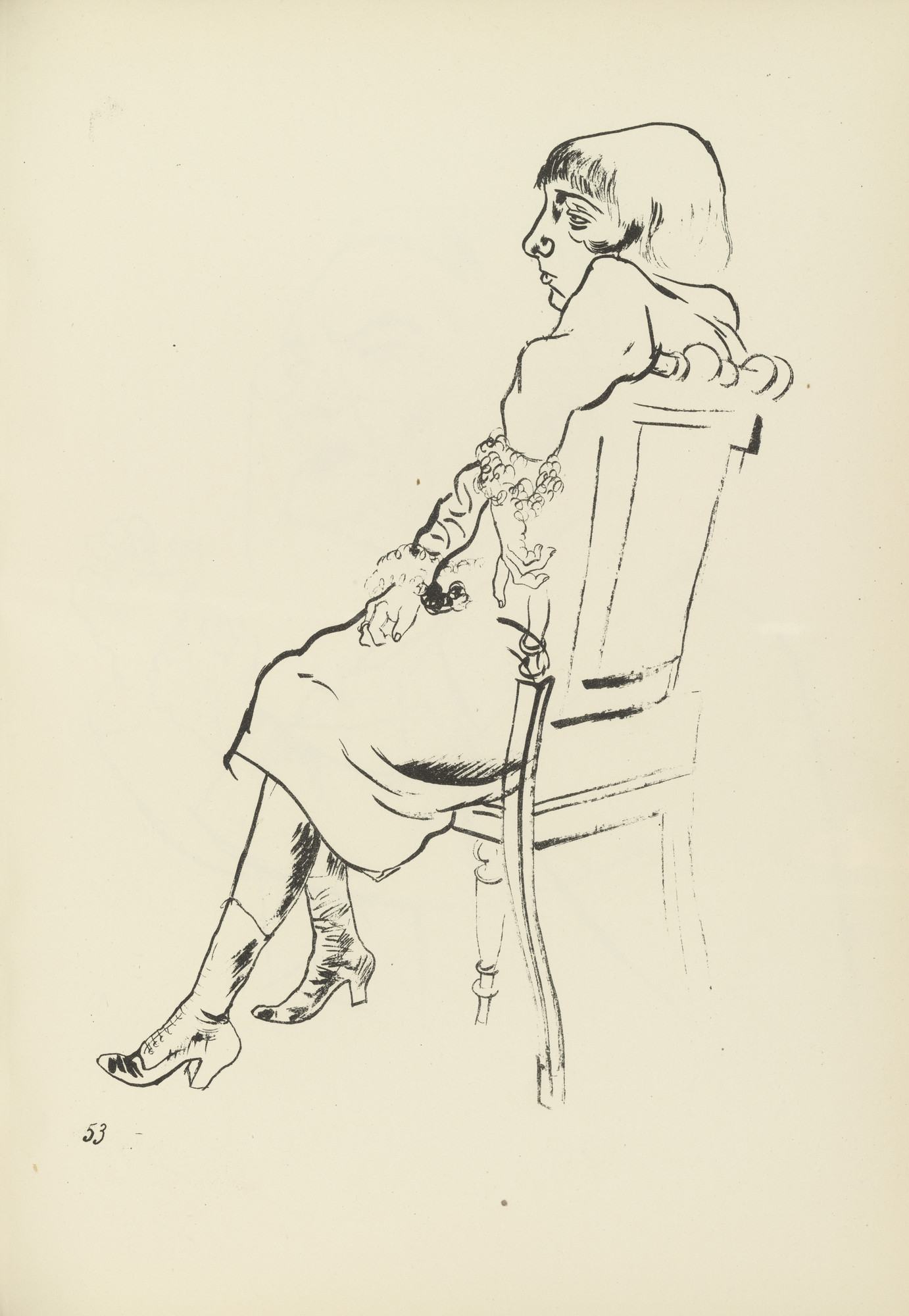George Grosz. Studie (plate, folio 66) from Ecce Homo