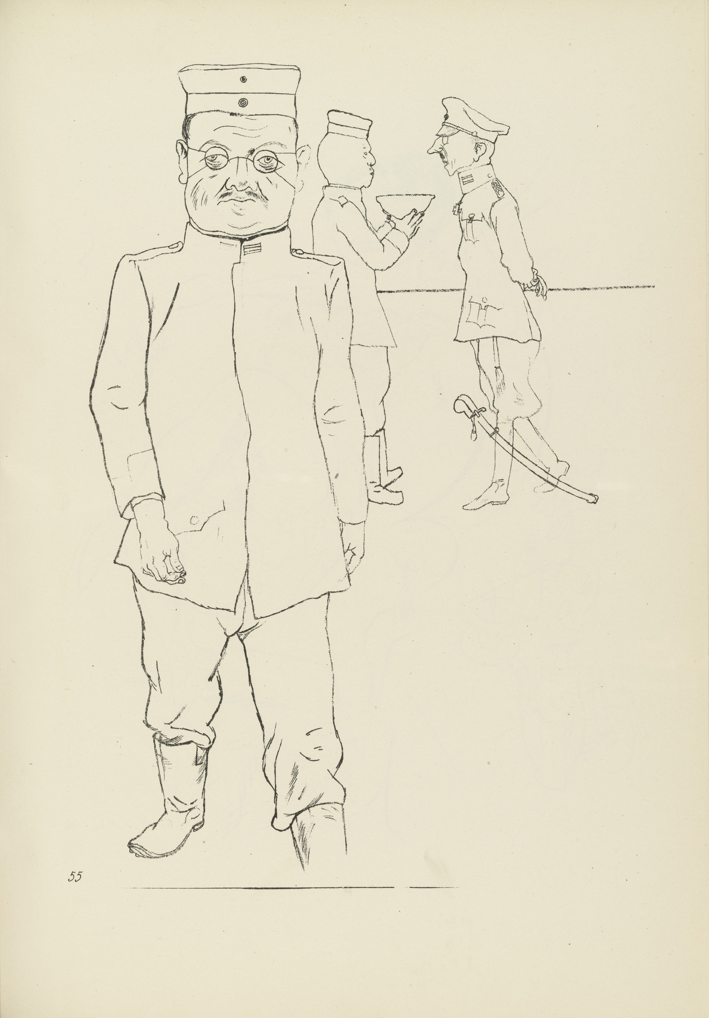 George Grosz. Garnisonsverwendungsfähig (plate, folio 68) from Ecce Homo