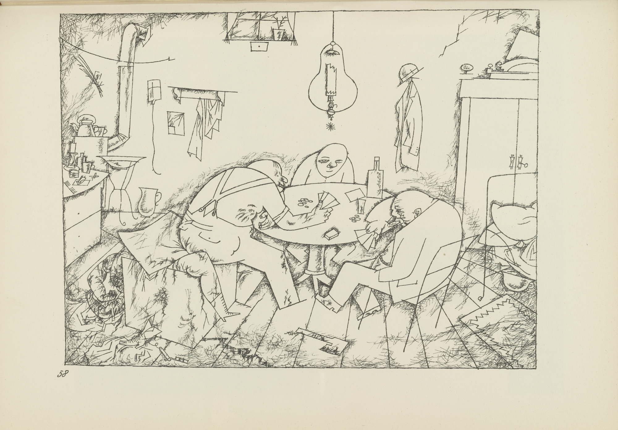 George Grosz. Apachen (plate, folio 71) from Ecce Homo