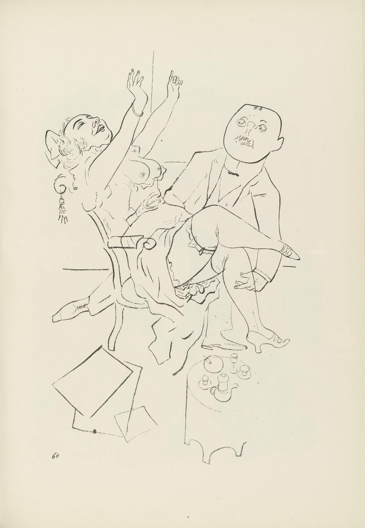 George Grosz. An der Grenze (plate, folio 78) from Ecce Homo