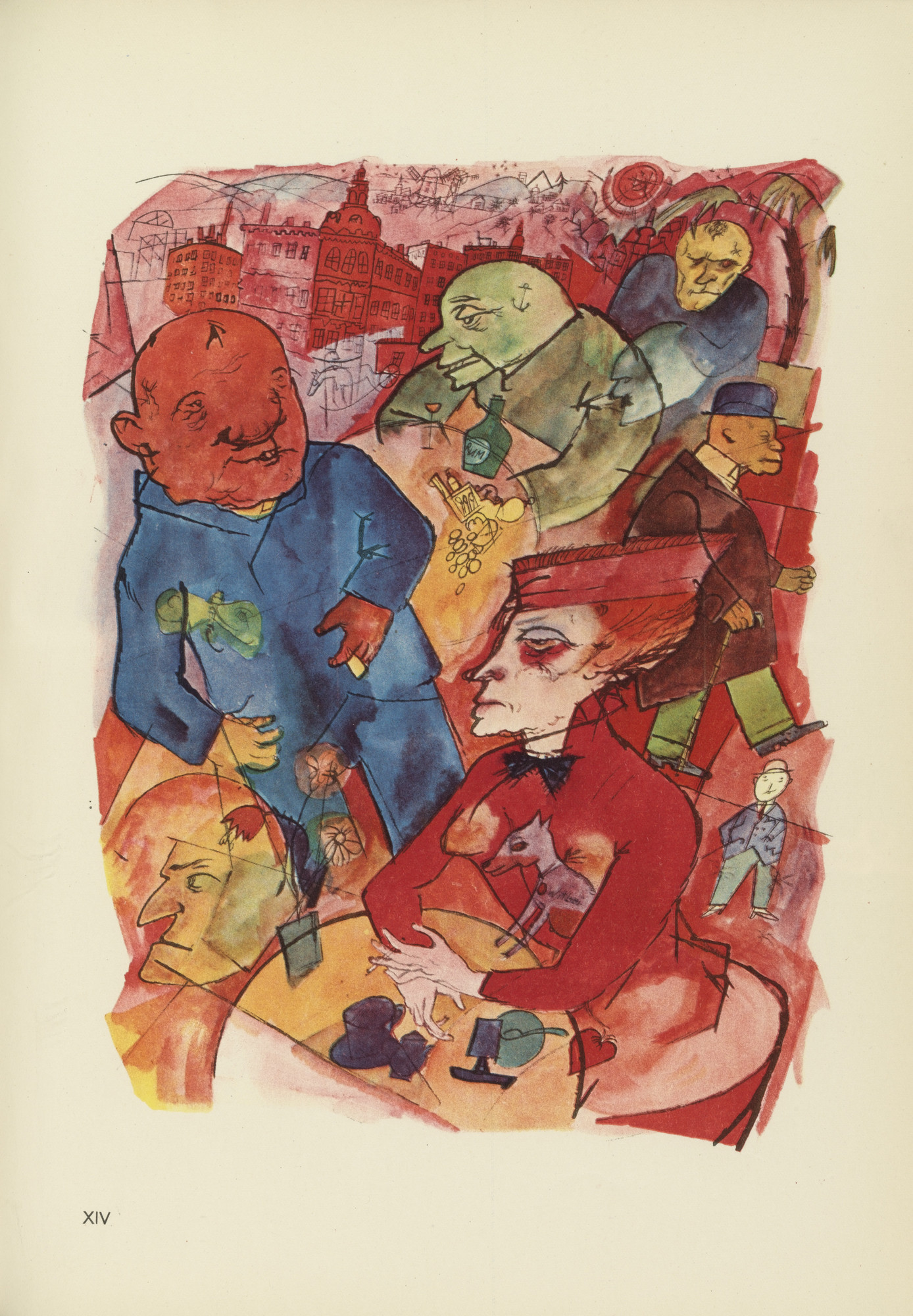 George Grosz. Ach, knallige Welt, du seliges Abnormitätenkabinett (plate, folio 86) from Ecce Homo