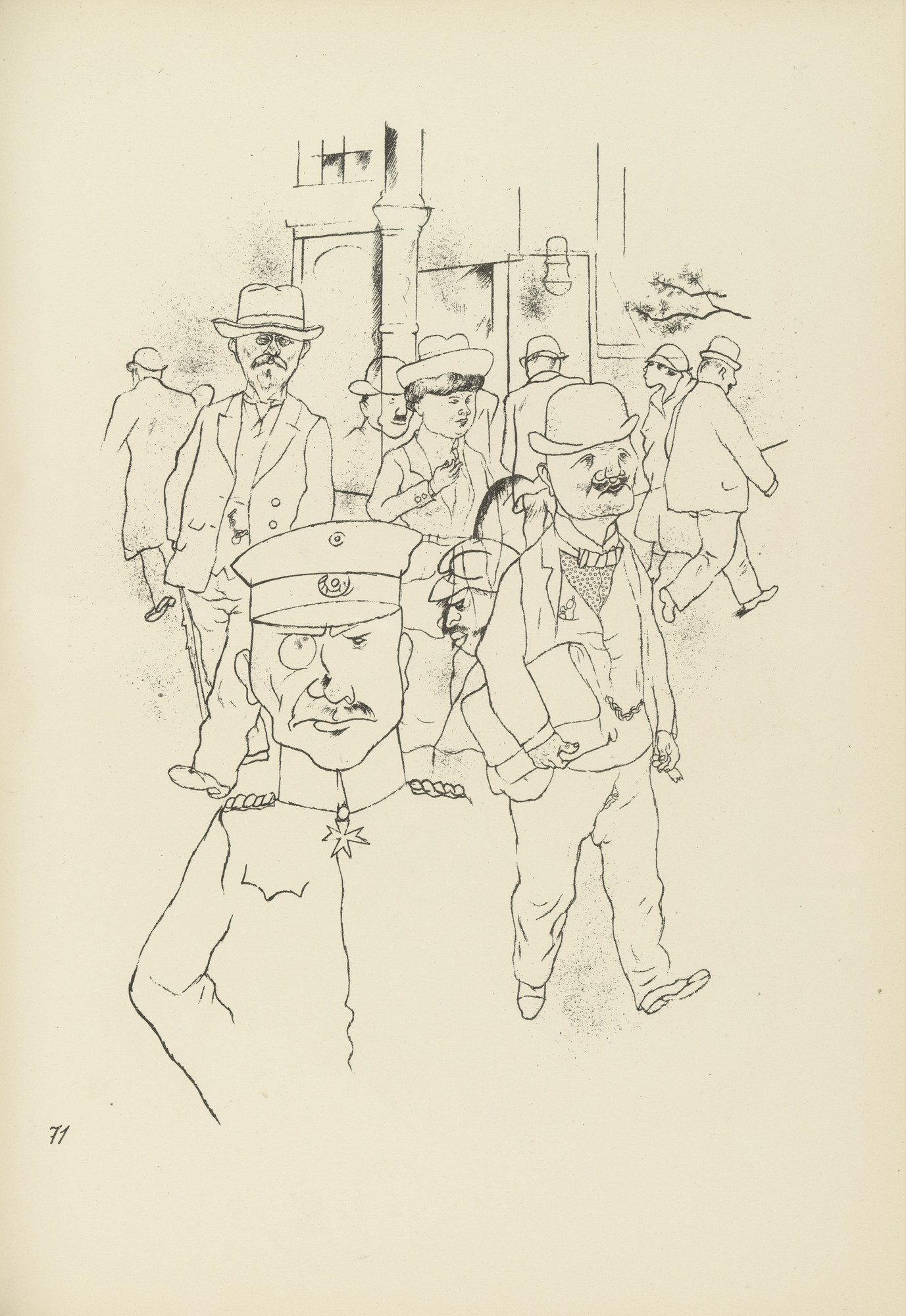 George Grosz. Deutsche Männer (plate, folio 87) from Ecce Homo