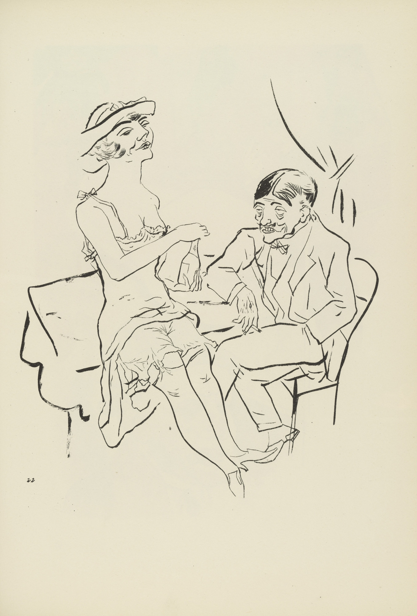 George Grosz. Separé (plate, folio 27) from Ecce Homo