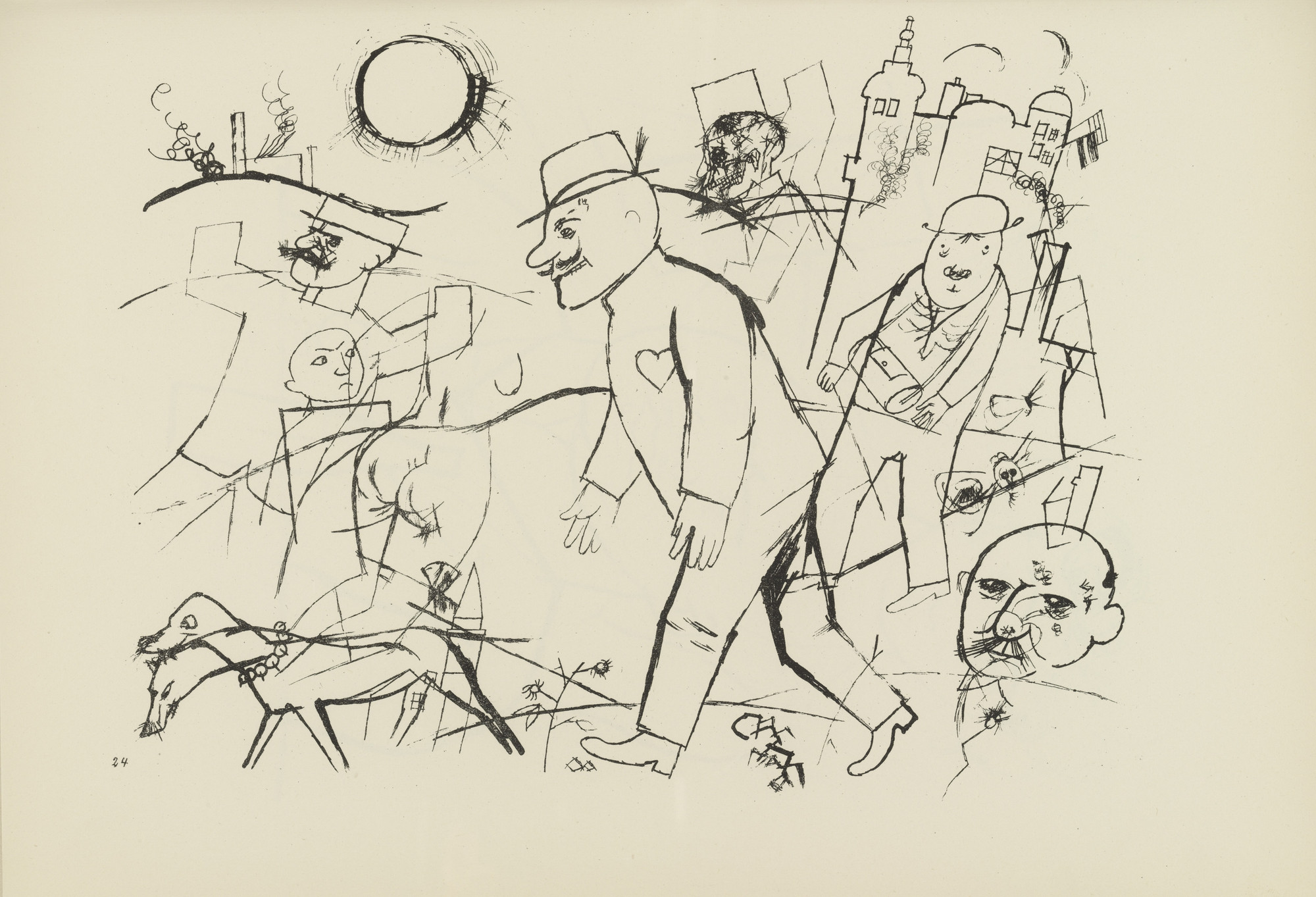 George Grosz. Der besessene Forstadjunkt (plate, folio 30) from Ecce Homo