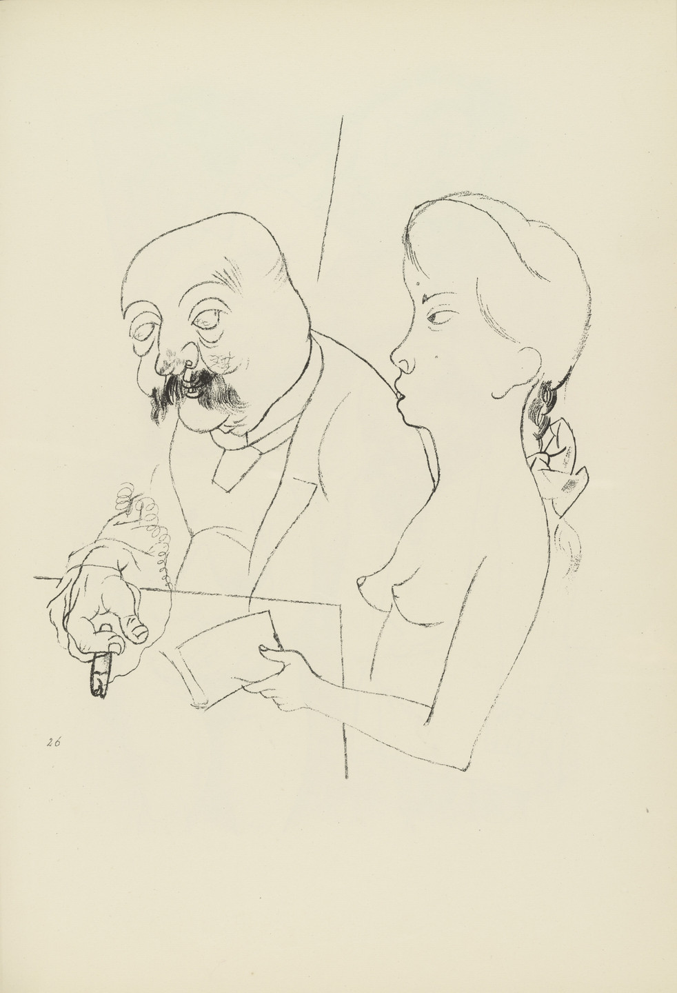 George Grosz. Frühlings Erwachen (plate, folio 32) from Ecce Homo. 1922–23 (original executed in 1922)