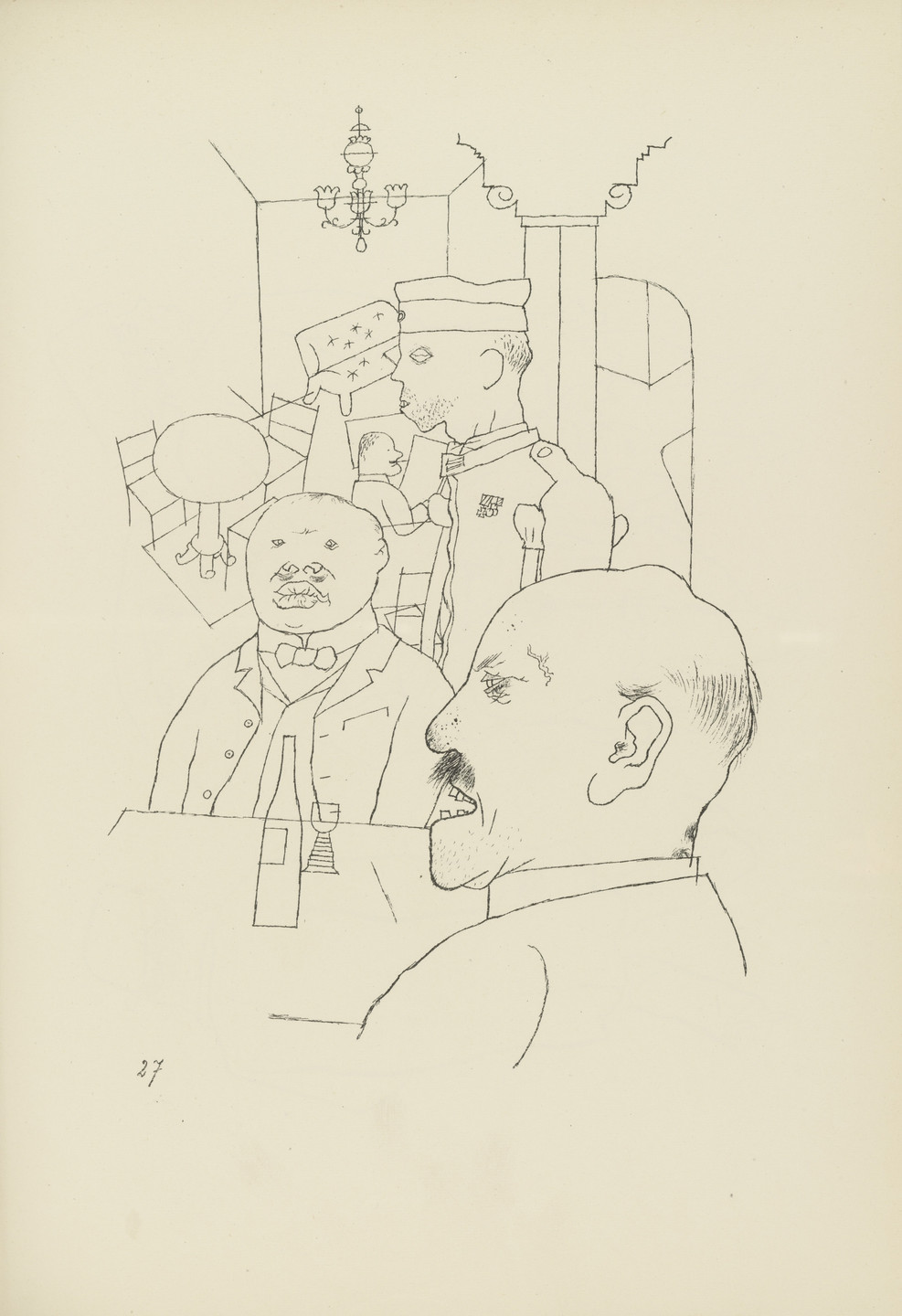 George Grosz. Schwere Zeiten (plate, folio 34) from Ecce Homo. 1922–23 (original executed in 1919)