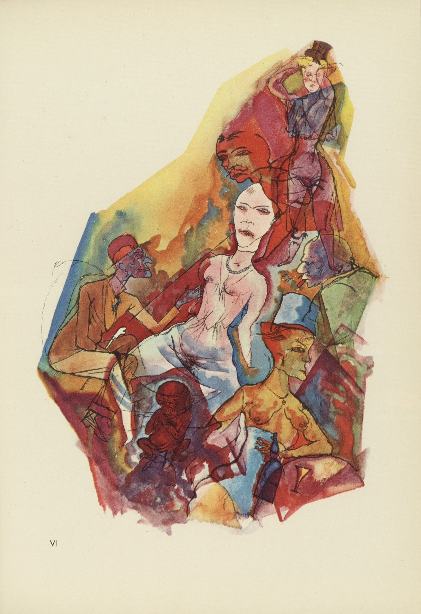 George Grosz. Niederkunft (plate, folio 38) from Ecce Homo