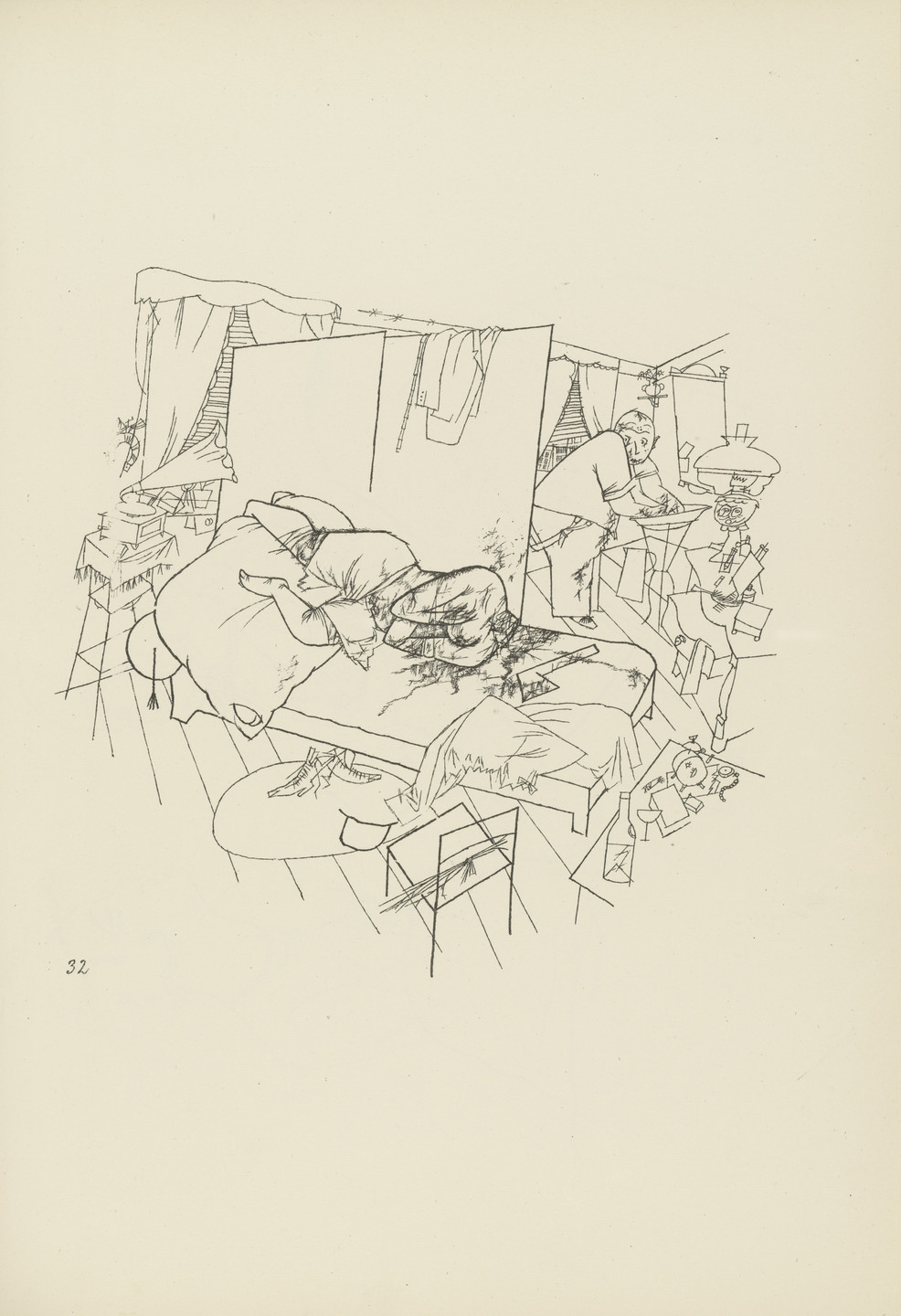 George Grosz. Lustmord in der Ackerstraße (plate, folio 40) from Ecce Homo. 1922–23 (original executed in 1916)