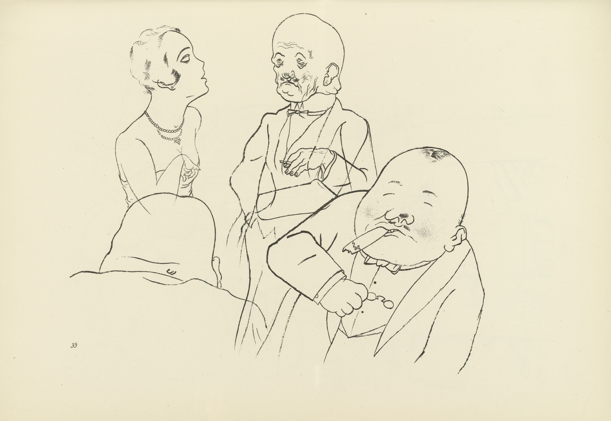 George Grosz. Hochfinanz (plate, folio 41) from Ecce Homo. 1922–23 (original executed in 1922)