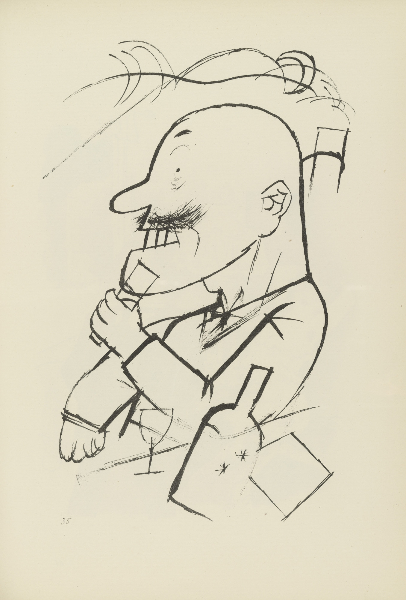 George Grosz. Der absolute Monarchist (plate, folio 43) from Ecce Homo