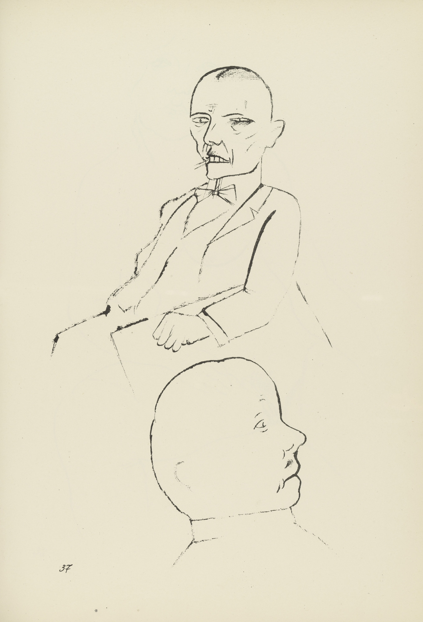 George Grosz. In Gedanken (plate, folio 46) from Ecce Homo