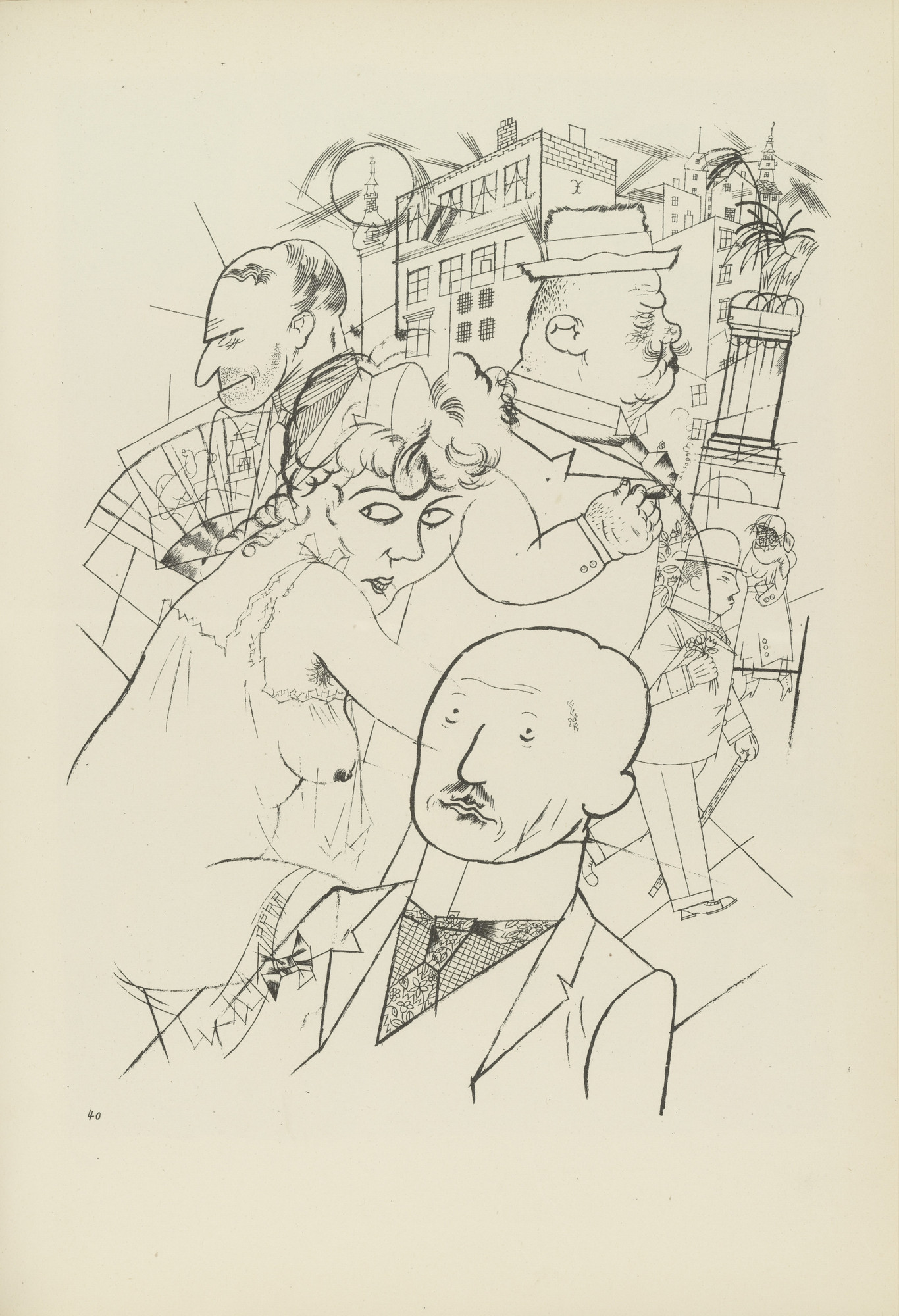 George Grosz. Dr. Huelsenbeck am Ende (plate, folio 49) from Ecce Homo