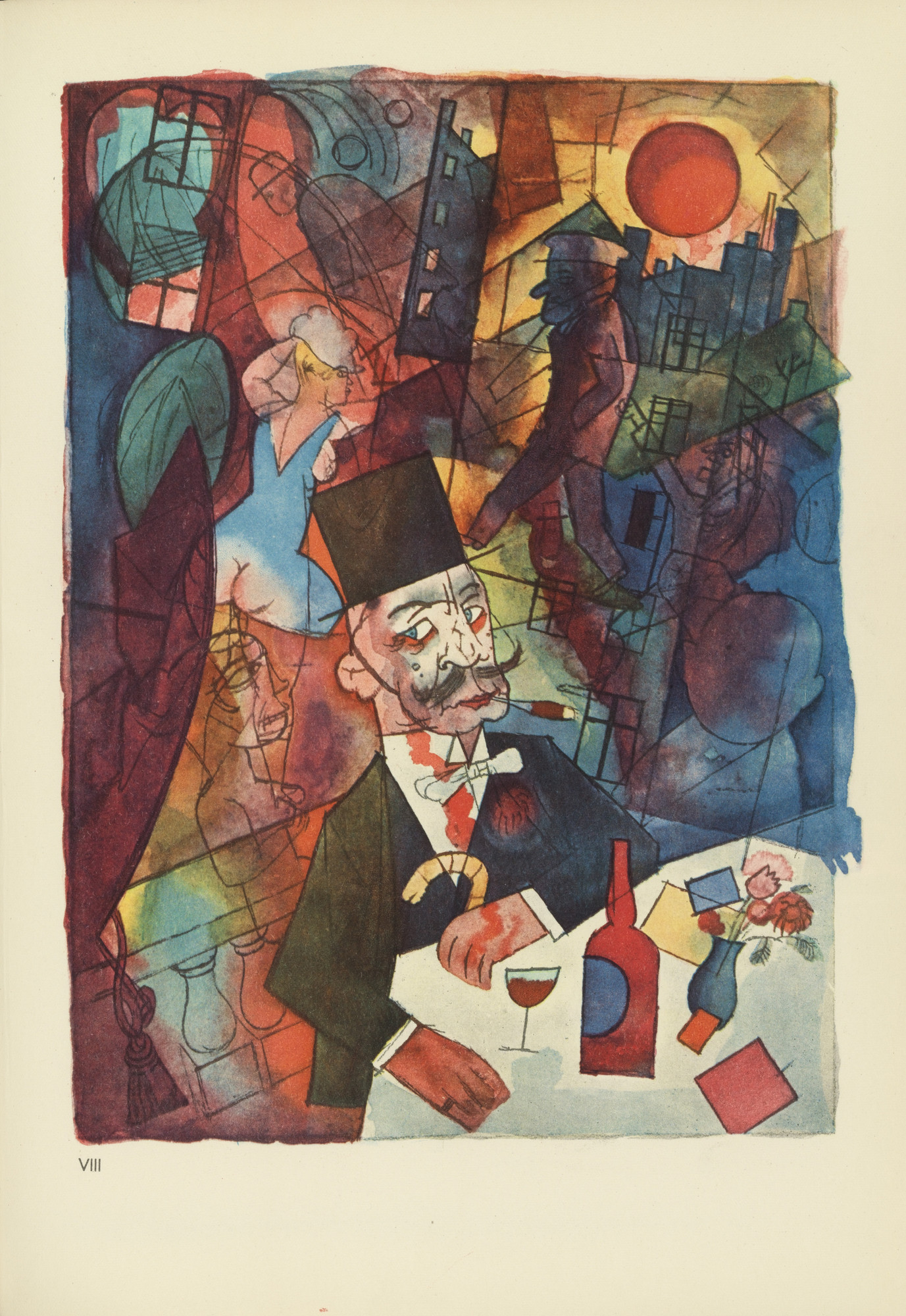 George Grosz. Der Mädchenhändler (plate, folio 50) from Ecce Homo