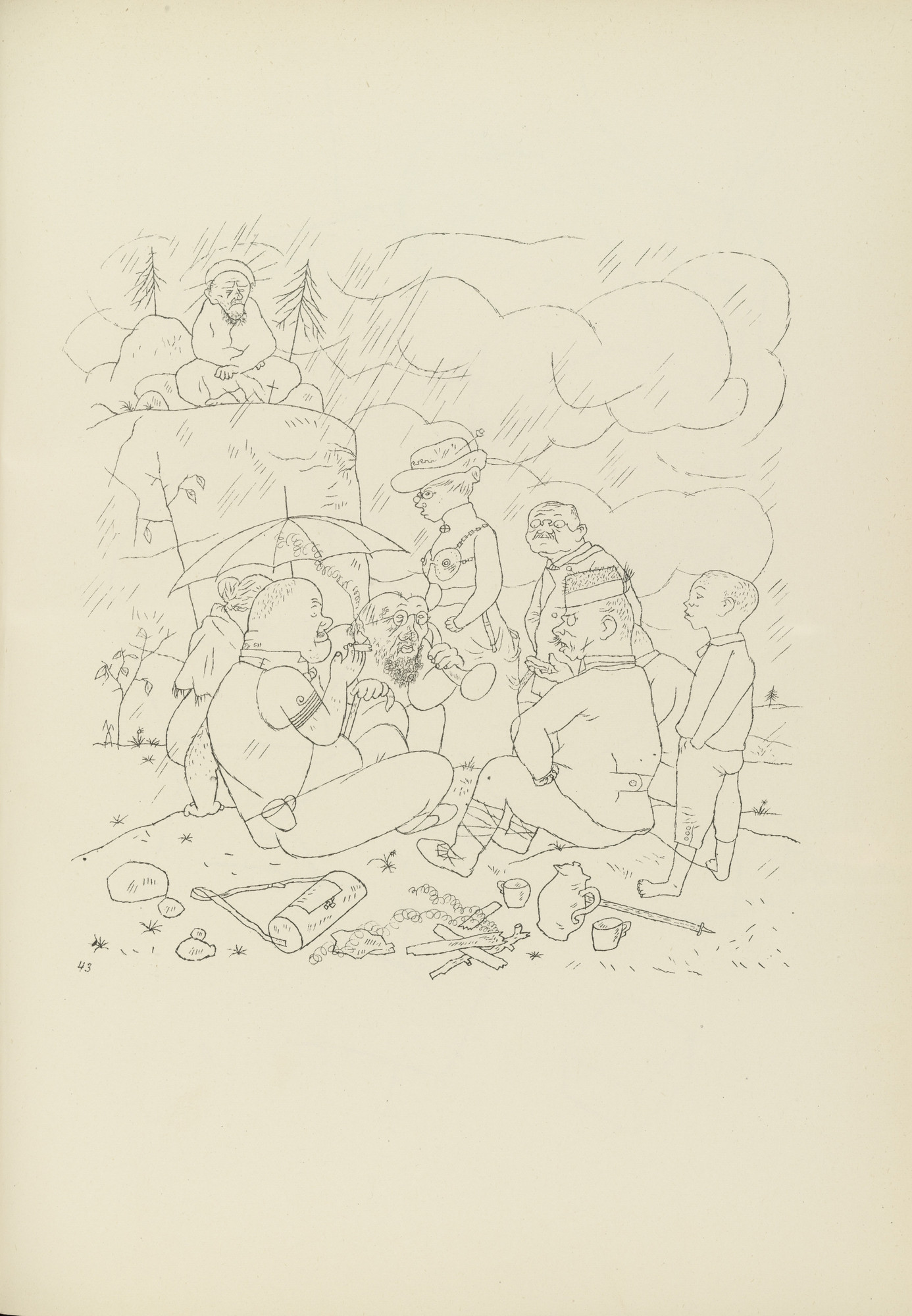 George Grosz. Germanentag (plate, folio 53) from Ecce Homo