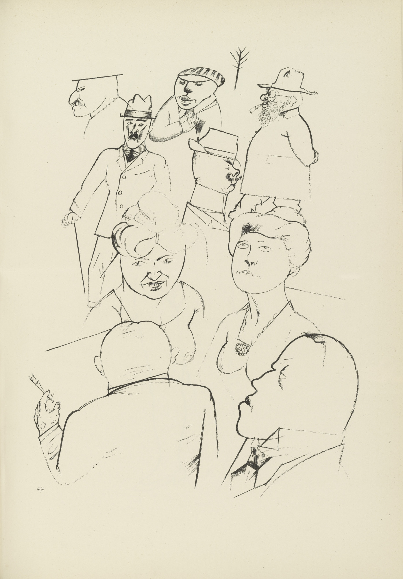 George Grosz. Heimatliche Gestalten (plate, folio 58) from Ecce Homo