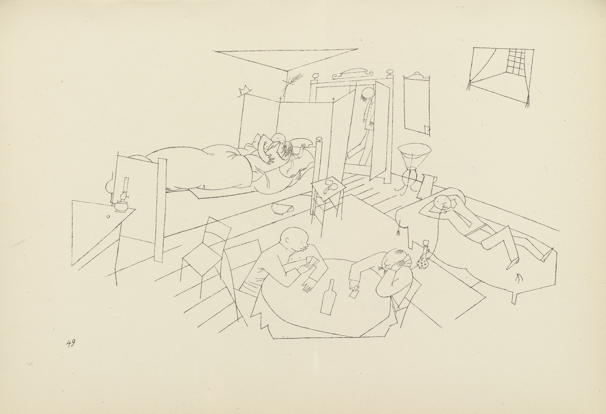 George Grosz. Quergebäude vier Treppen (plate, folio 61) from Ecce Homo