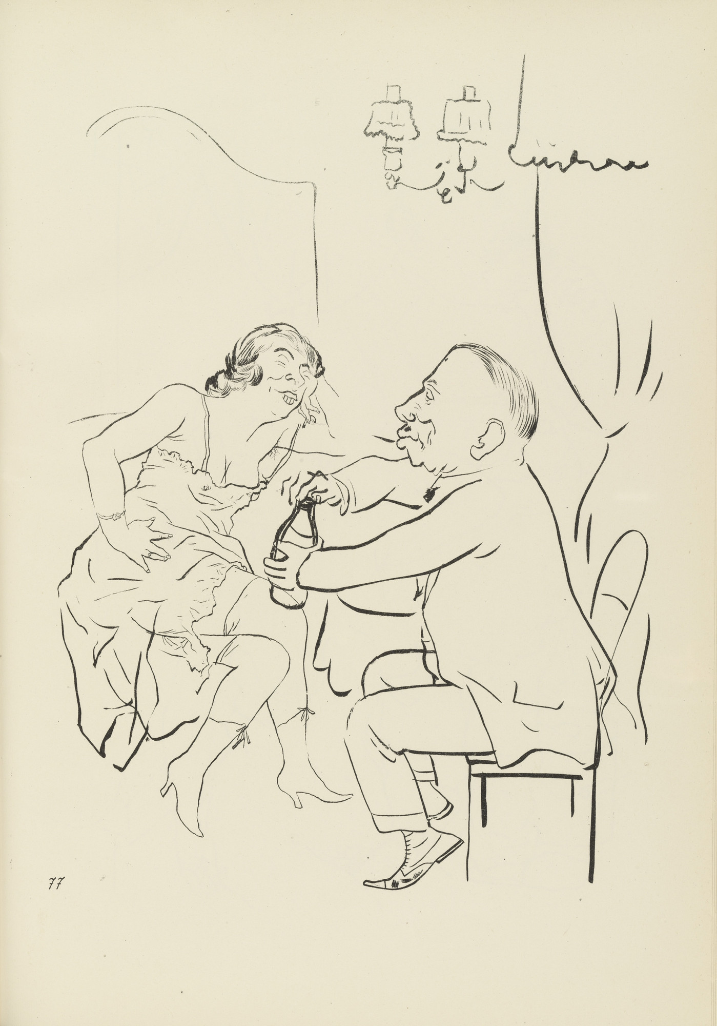 George Grosz. Schäferstündchen (plate, folio 94) from Ecce Homo