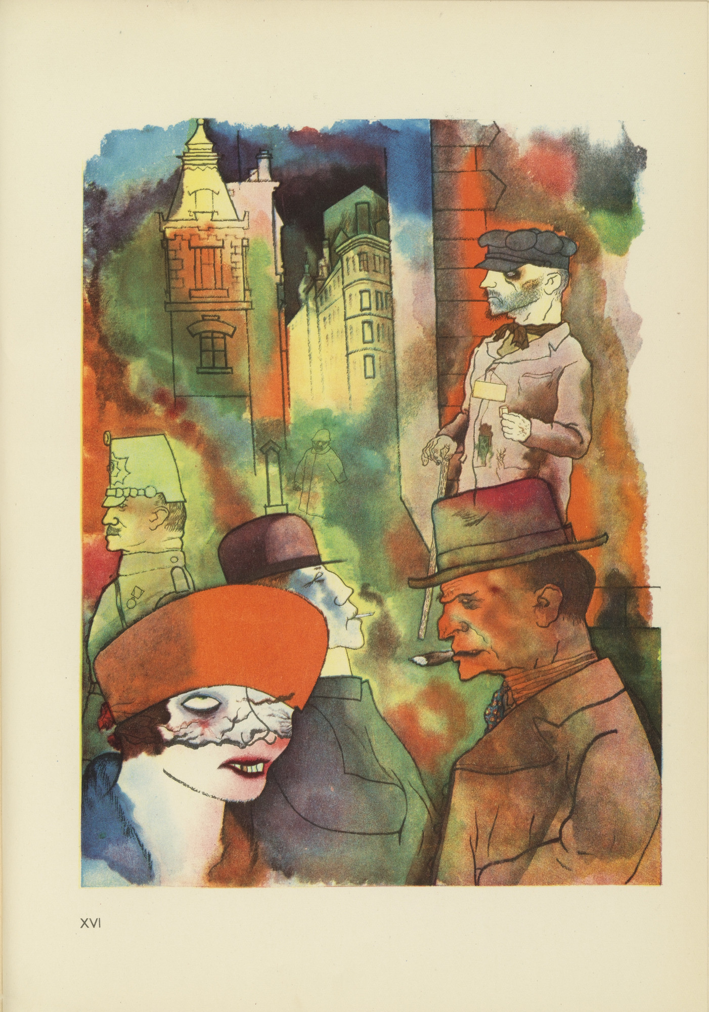 George Grosz. Dämmerung (plate, folio 99) from Ecce Homo
