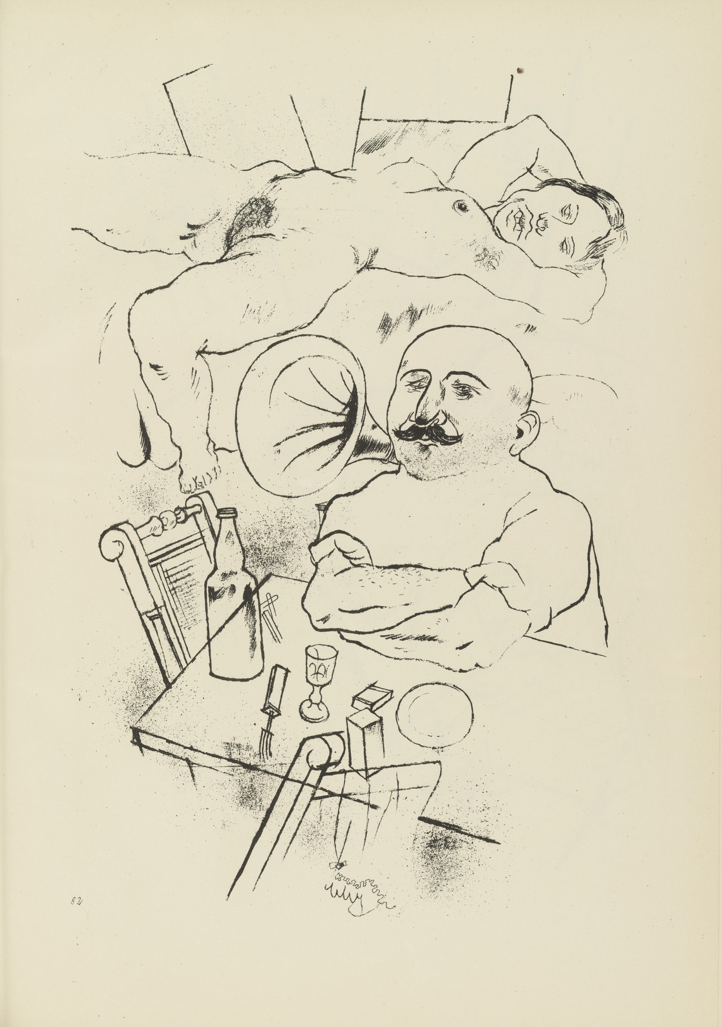 George Grosz. Athlet (plate, folio 100) from Ecce Homo
