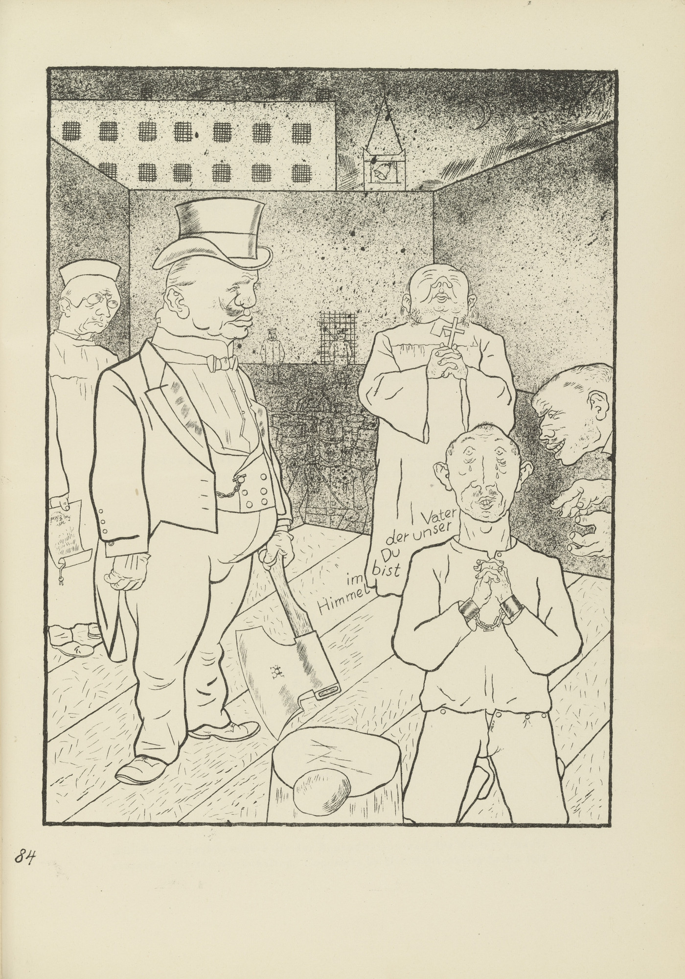 George Grosz. Das Vaterunser (plate, folio 102) from Ecce Homo