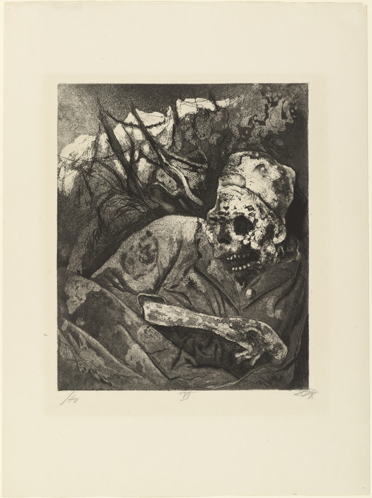 Corpse in Barbed Wire (Flanders) (Leiche im Drahtverhau [Flandern]) from The War (Der Krieg)