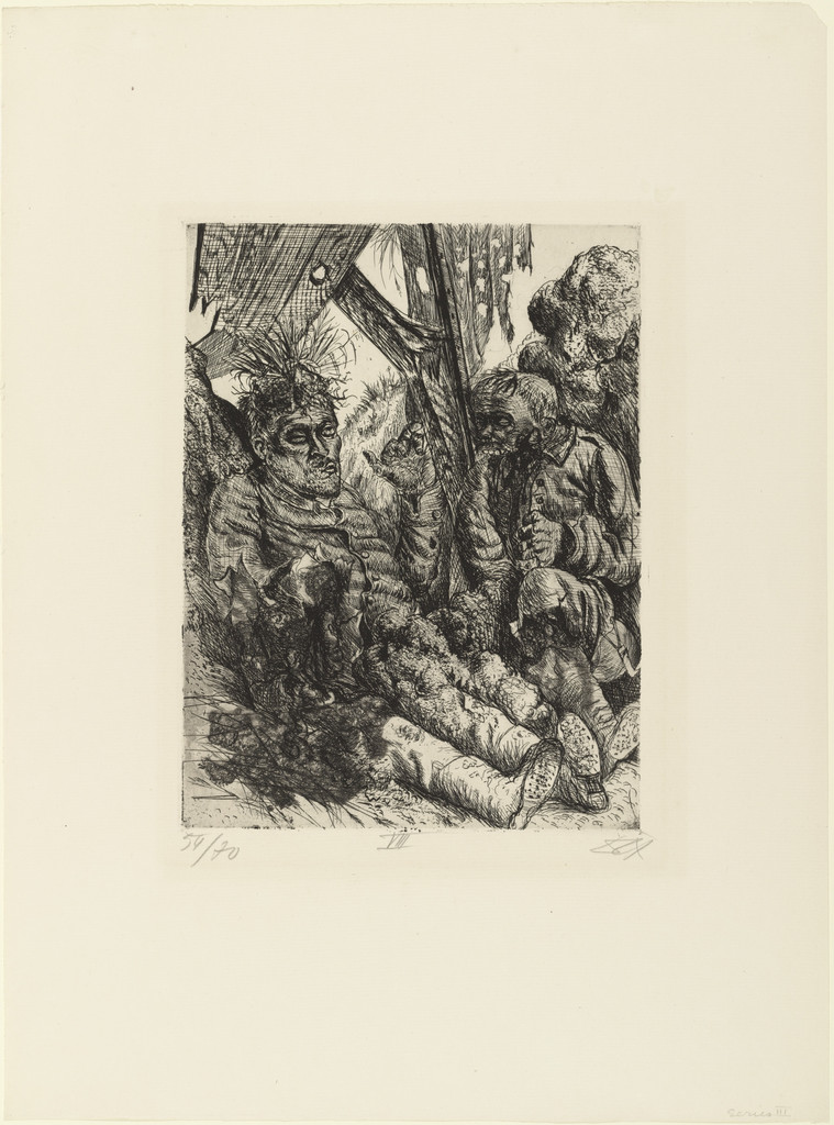 Seen on the Escarpment at Cléry-sur-Somme (Gesehen am Steilhang von Cléry-sur-Somme)  from The War (Der Krieg)