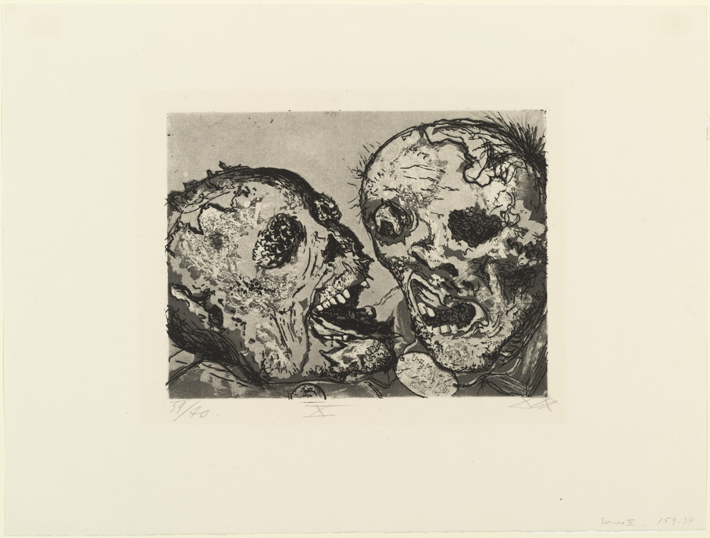 Dead Men before the Position near Tahure (Tote vor der Stellung bei Tahure) from The War (Der Krieg)